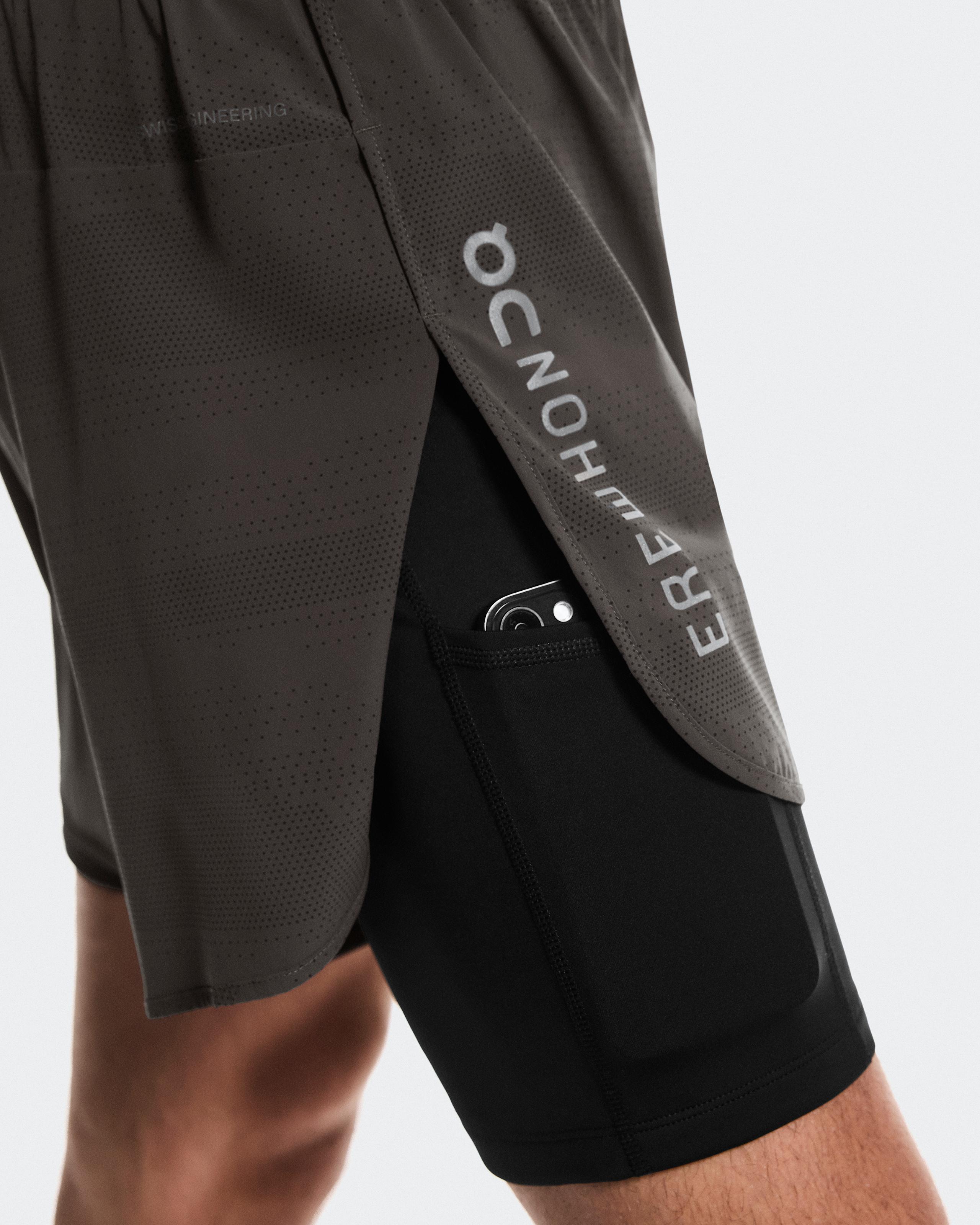 Мужские шорты 2-in-1 Shorts Erewhon, цвет Espresso / Black (эспрессо / чёрный) — фото 7