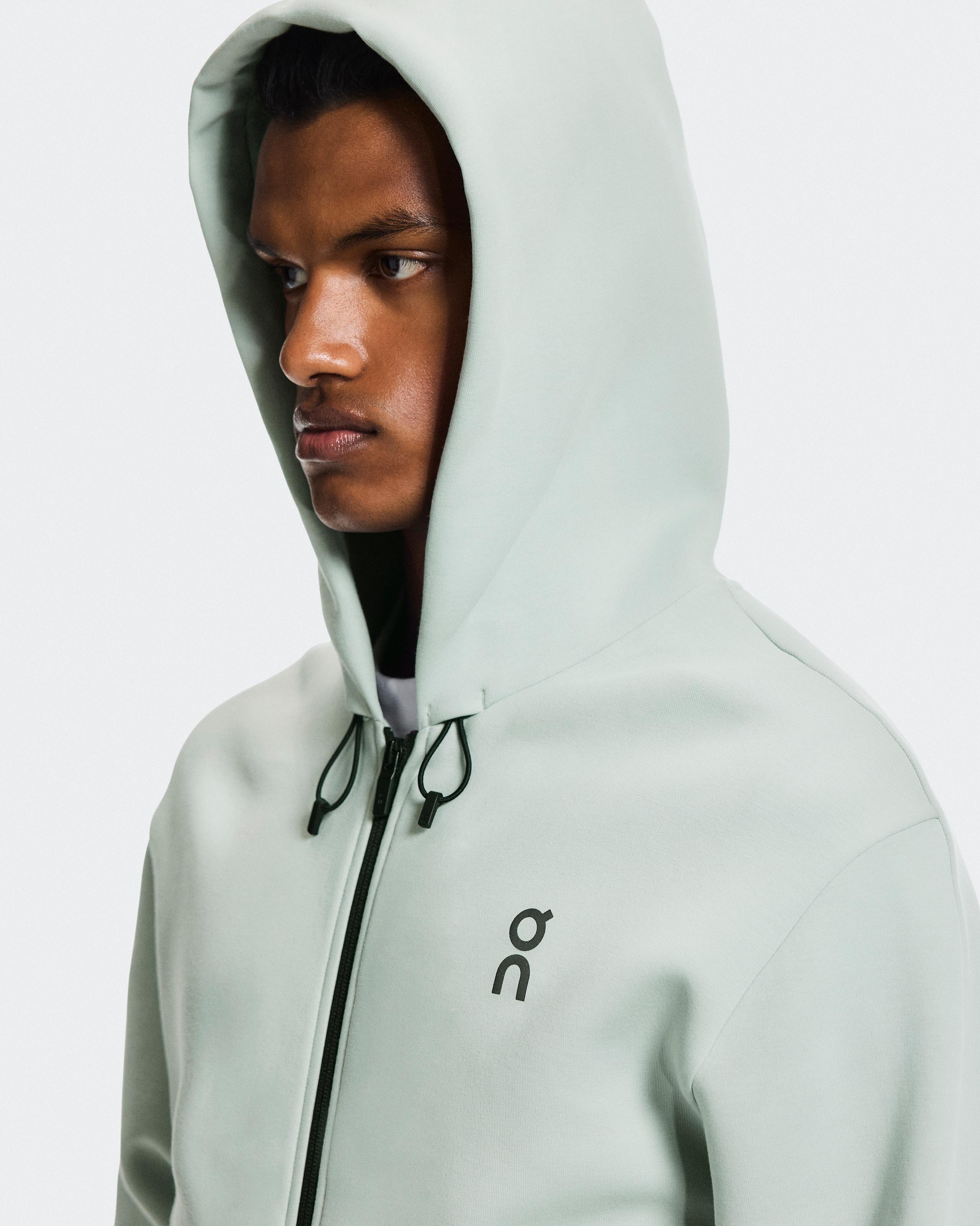 Мужское худи на молнии On Focus Tech Zip Hoodie, Mineral — фото 4