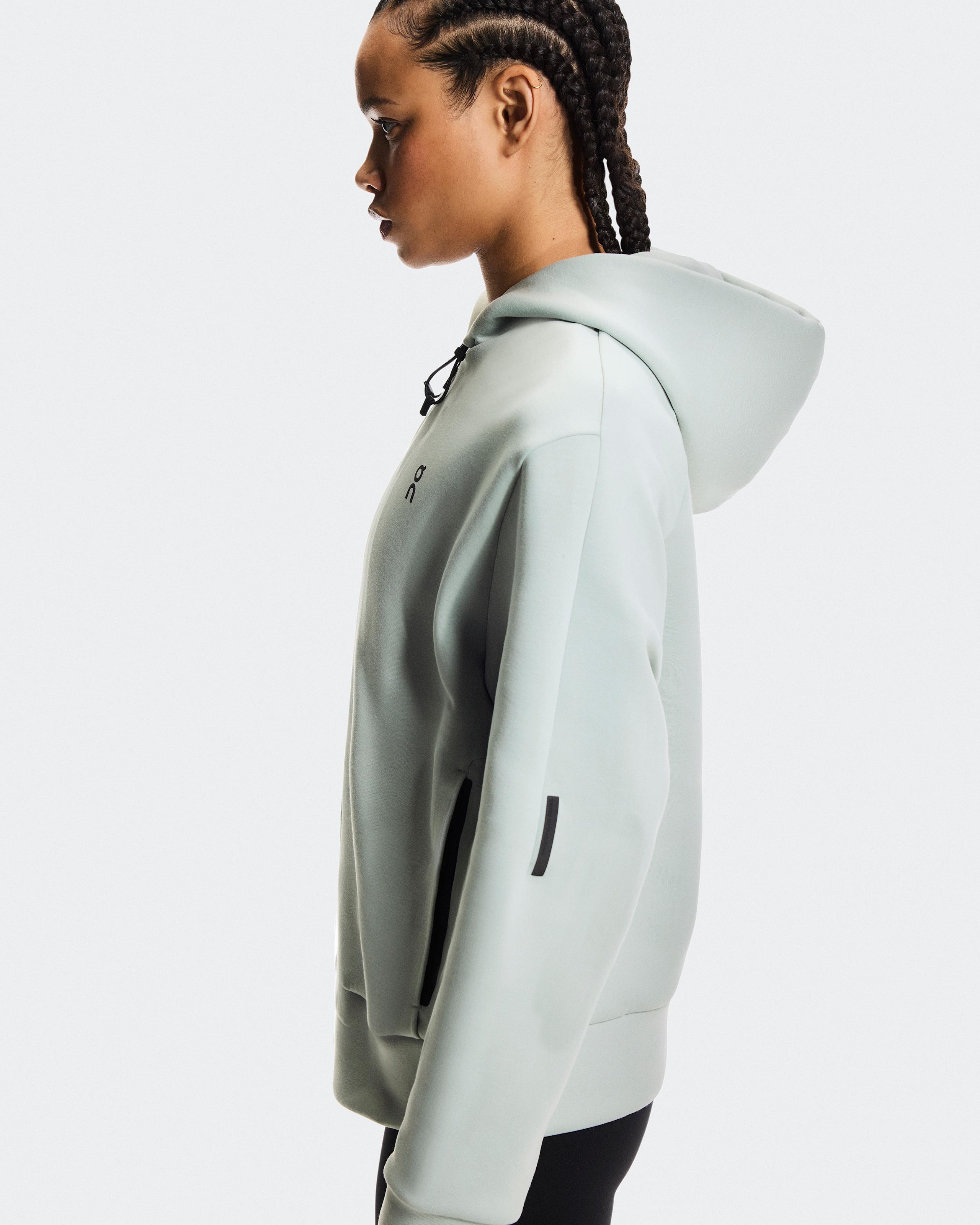 Женское худи на молнии On Focus Tech Zip Hoodie, Mineral — фото 6