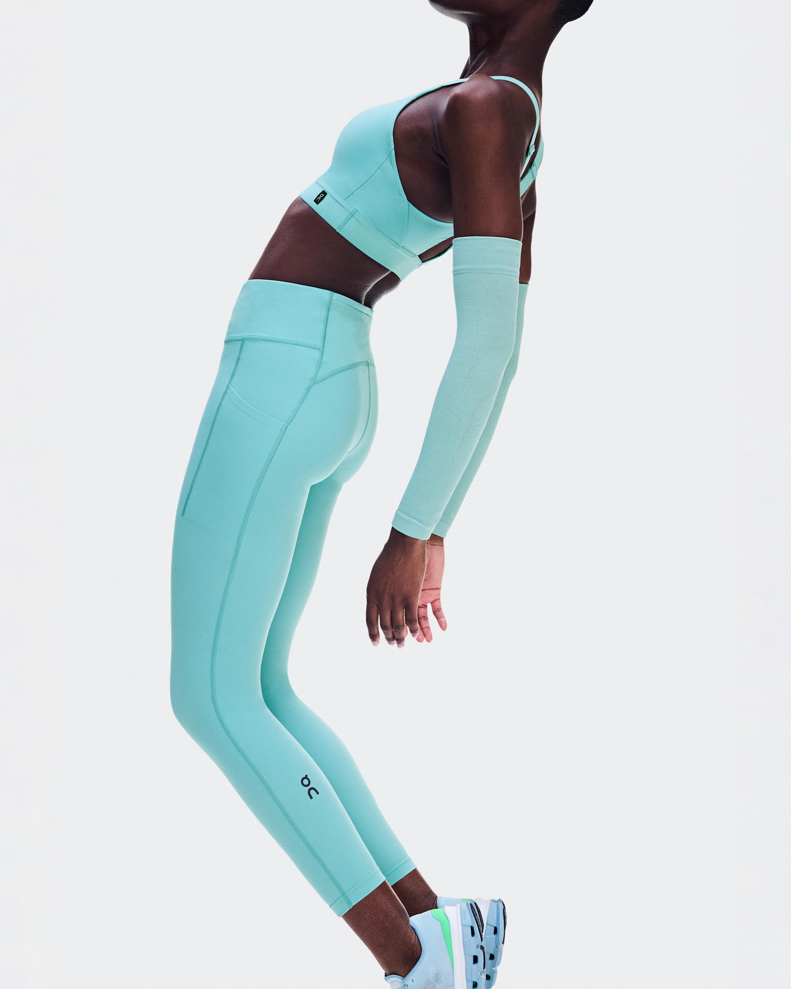 Женские тайтсы On Performance Tights 7/8 Aquamarine — фото 2