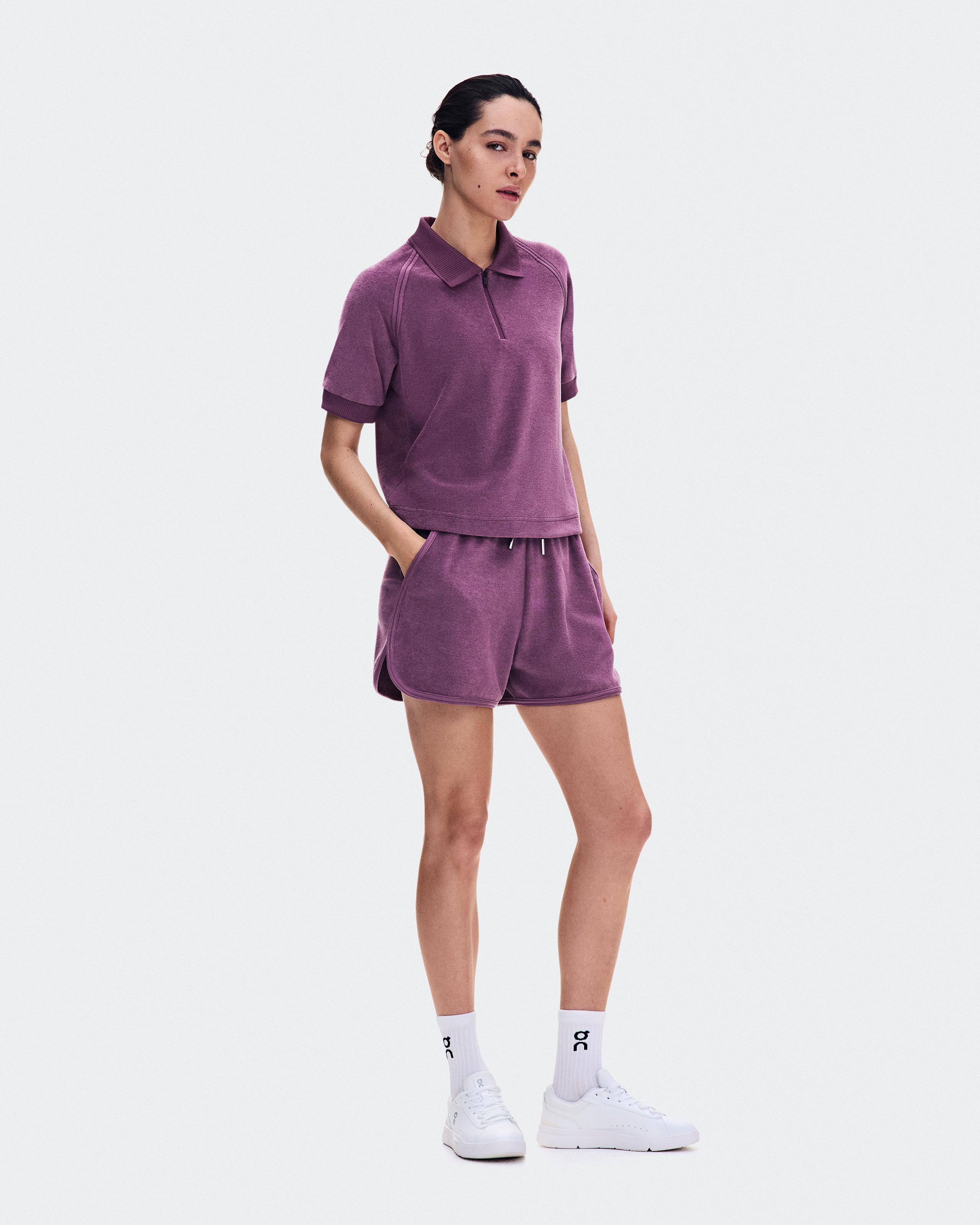 Courtside Shorts Terry Cassis