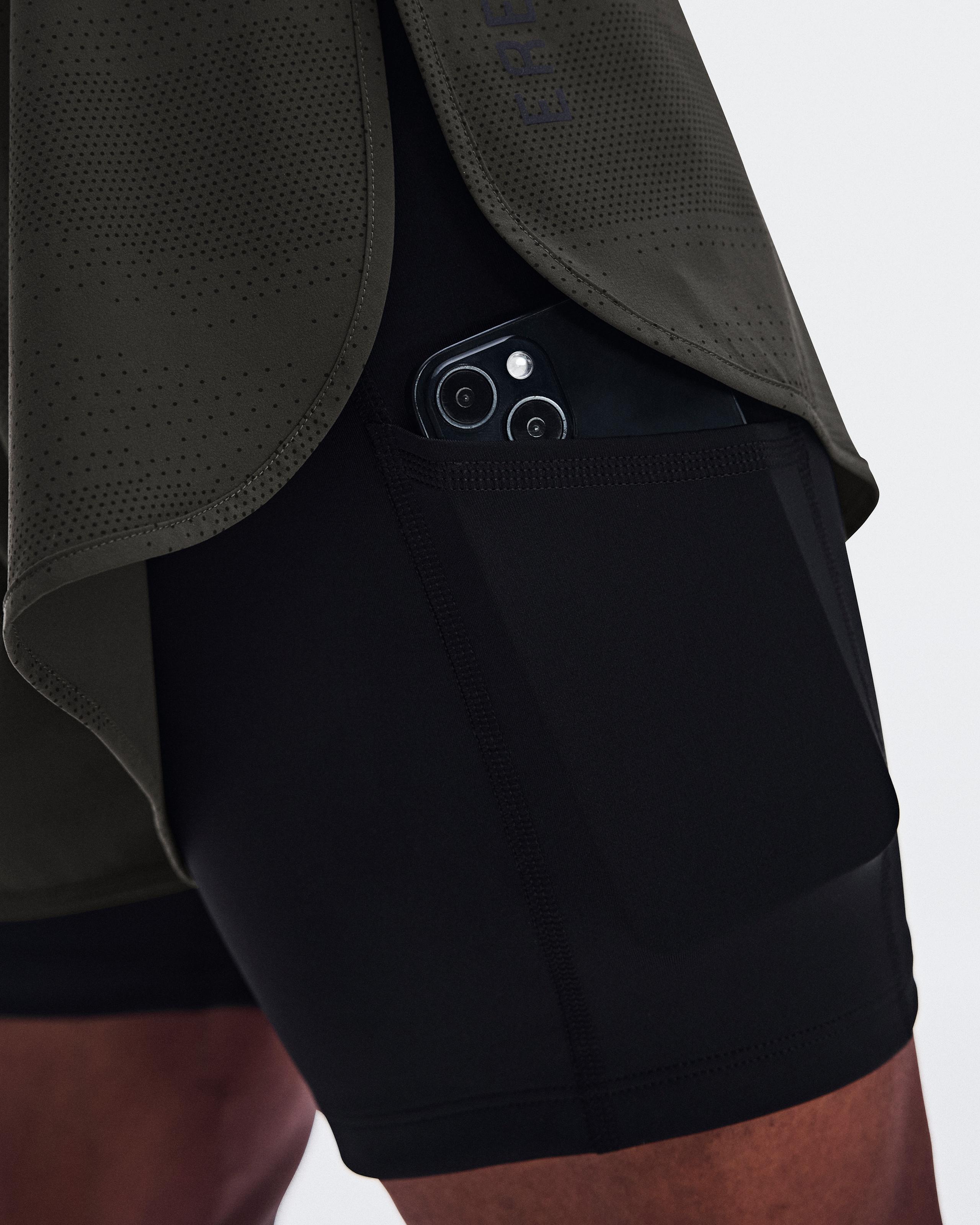 Мужские шорты 2-in-1 Shorts Erewhon, цвет Espresso / Black (эспрессо / чёрный) — фото 6
