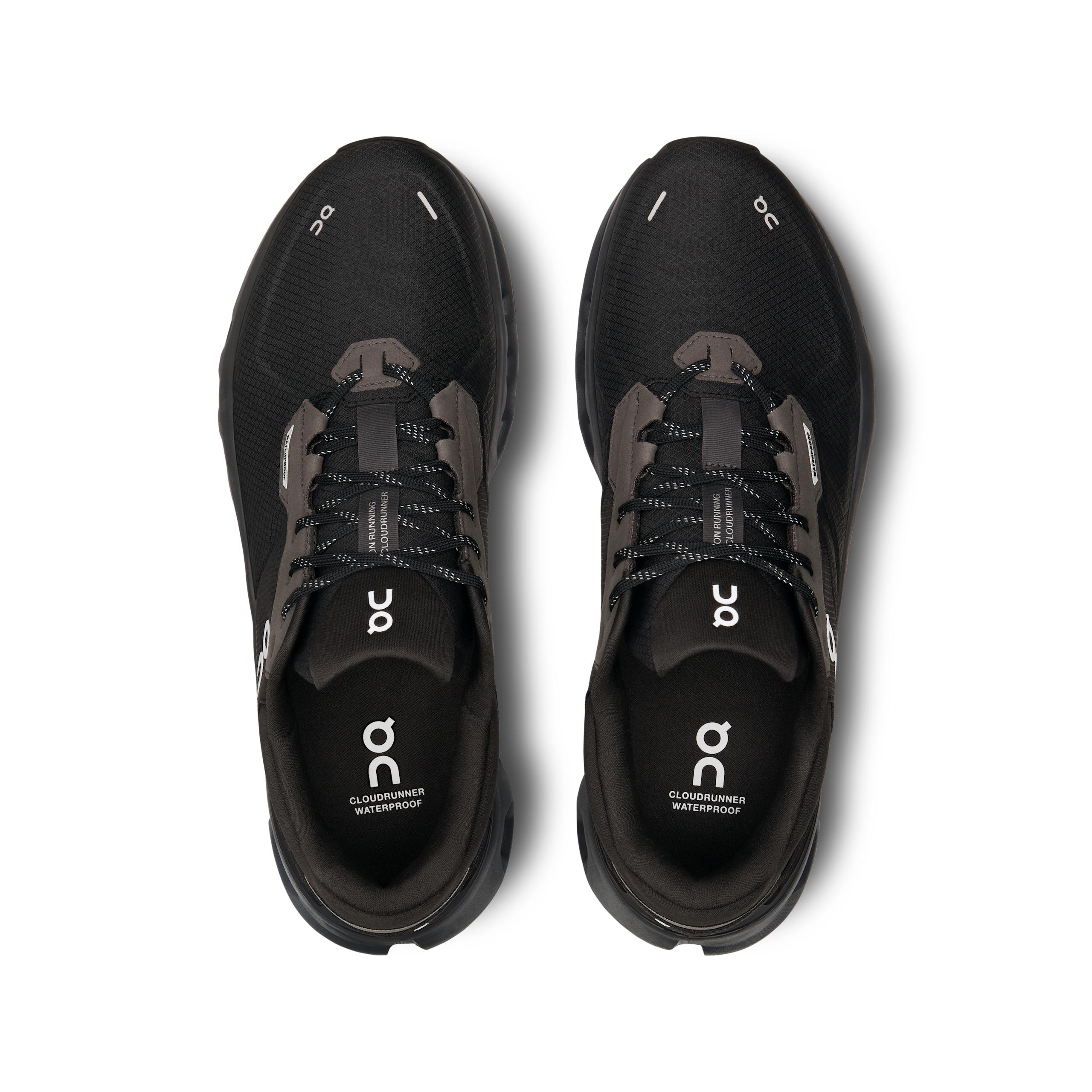 Кроссовки On Cloudrunner 2 Waterproof мужские, тёмно-серые с чёрным — фото 2