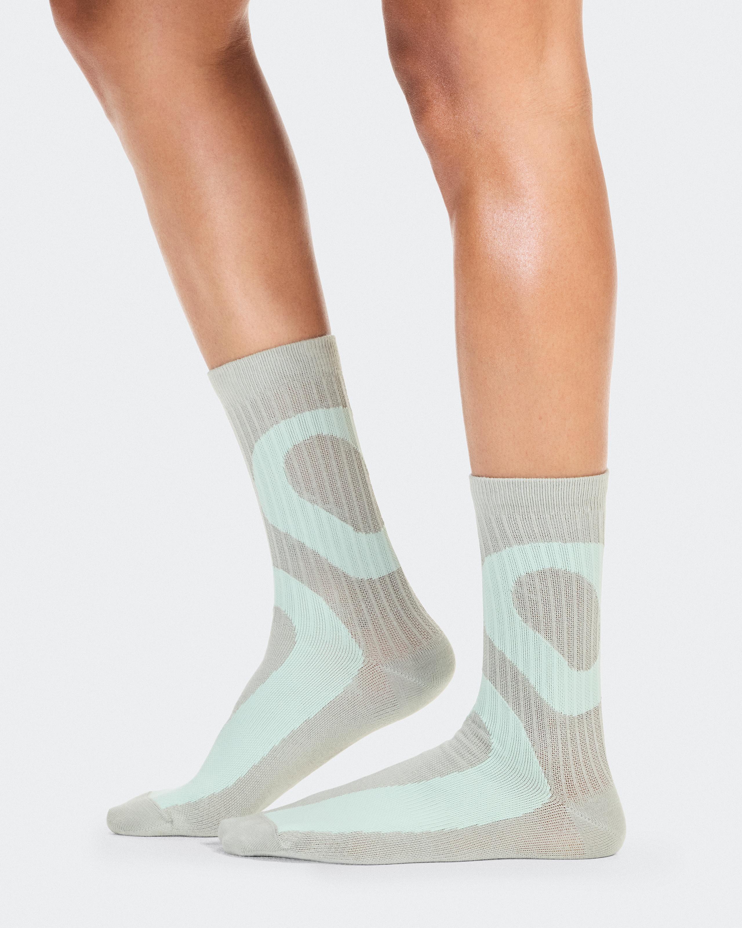 Носки Liquid Logo Sock High 2P, слоновая кость/оловянный (2 пары) — фото 2