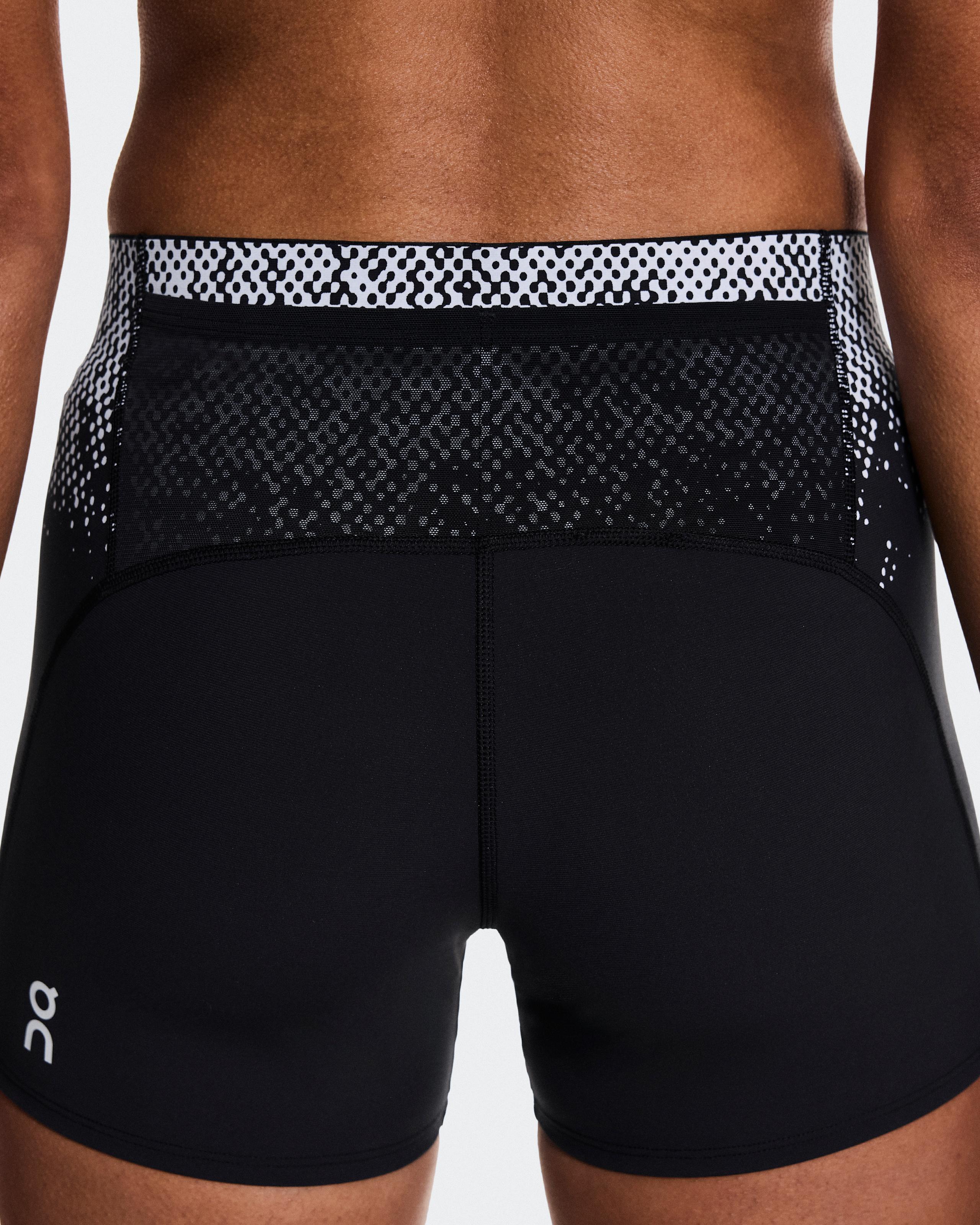 Женские шорты-тайтсы On Zero Short Tights, Black / White — фото 4