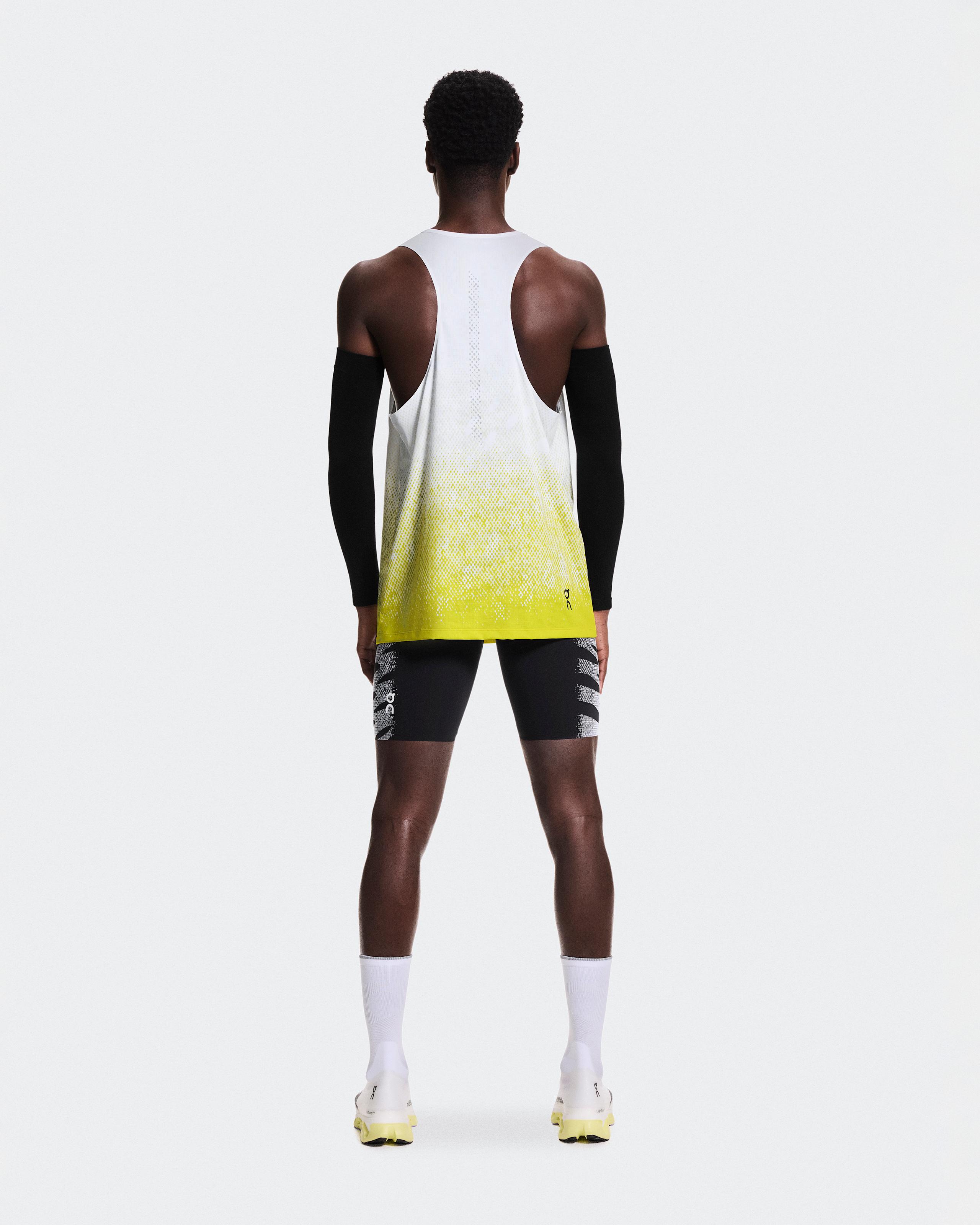 Мужская майка On Zero Singlet, White / Lime — фото 2