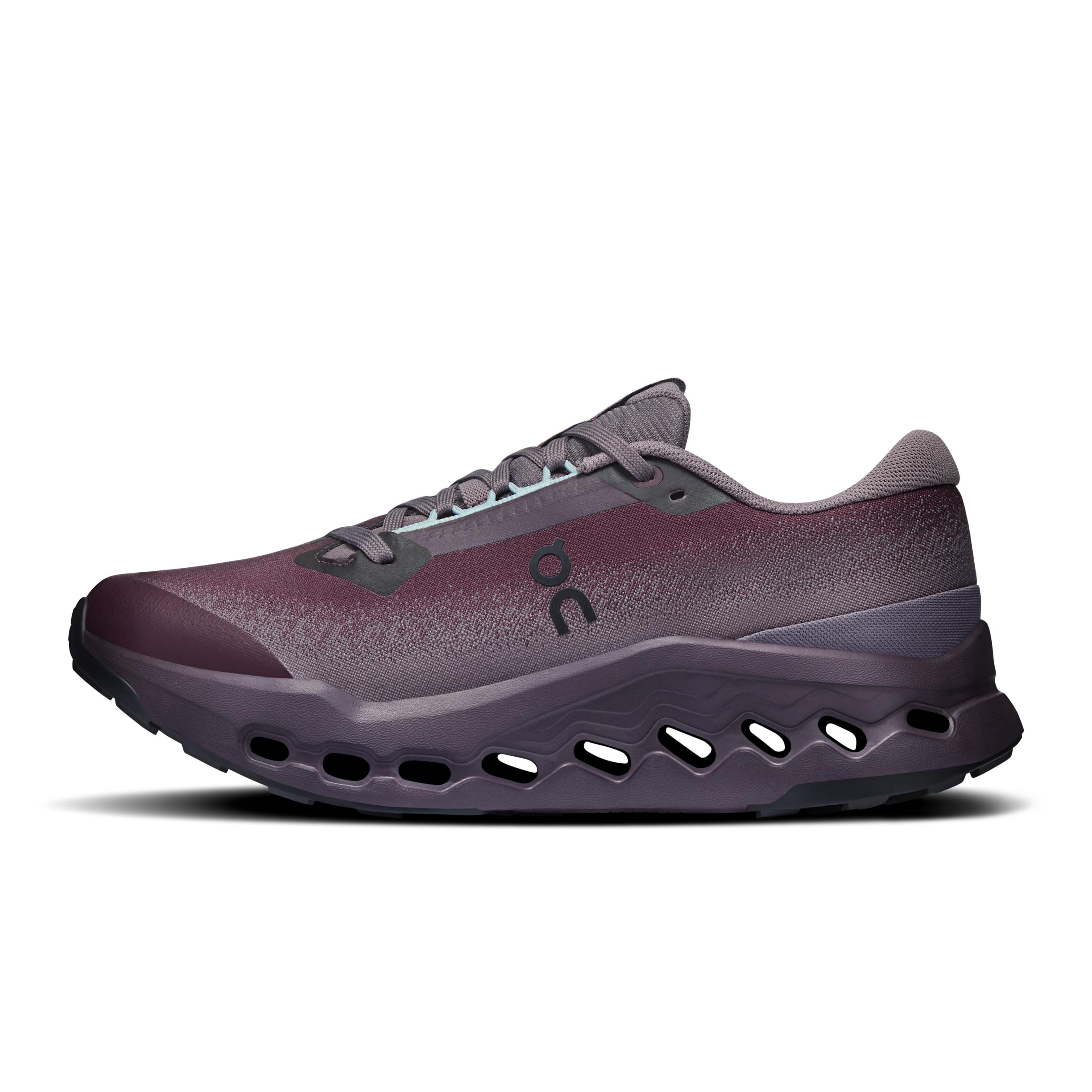 Кроссовки On Cloudsurfer Trail 2 Waterproof женские, тёмно-фиолетовые с серым — фото 4