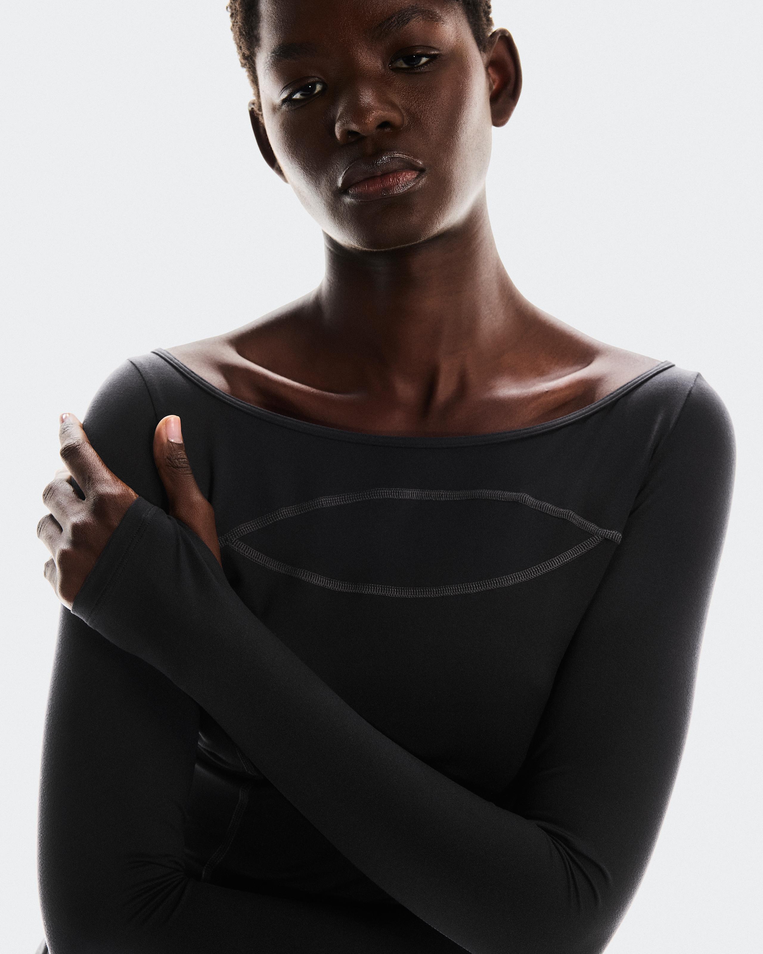 Женский лонгслив On Studio Long Sleeve FKA, Black — фото 5