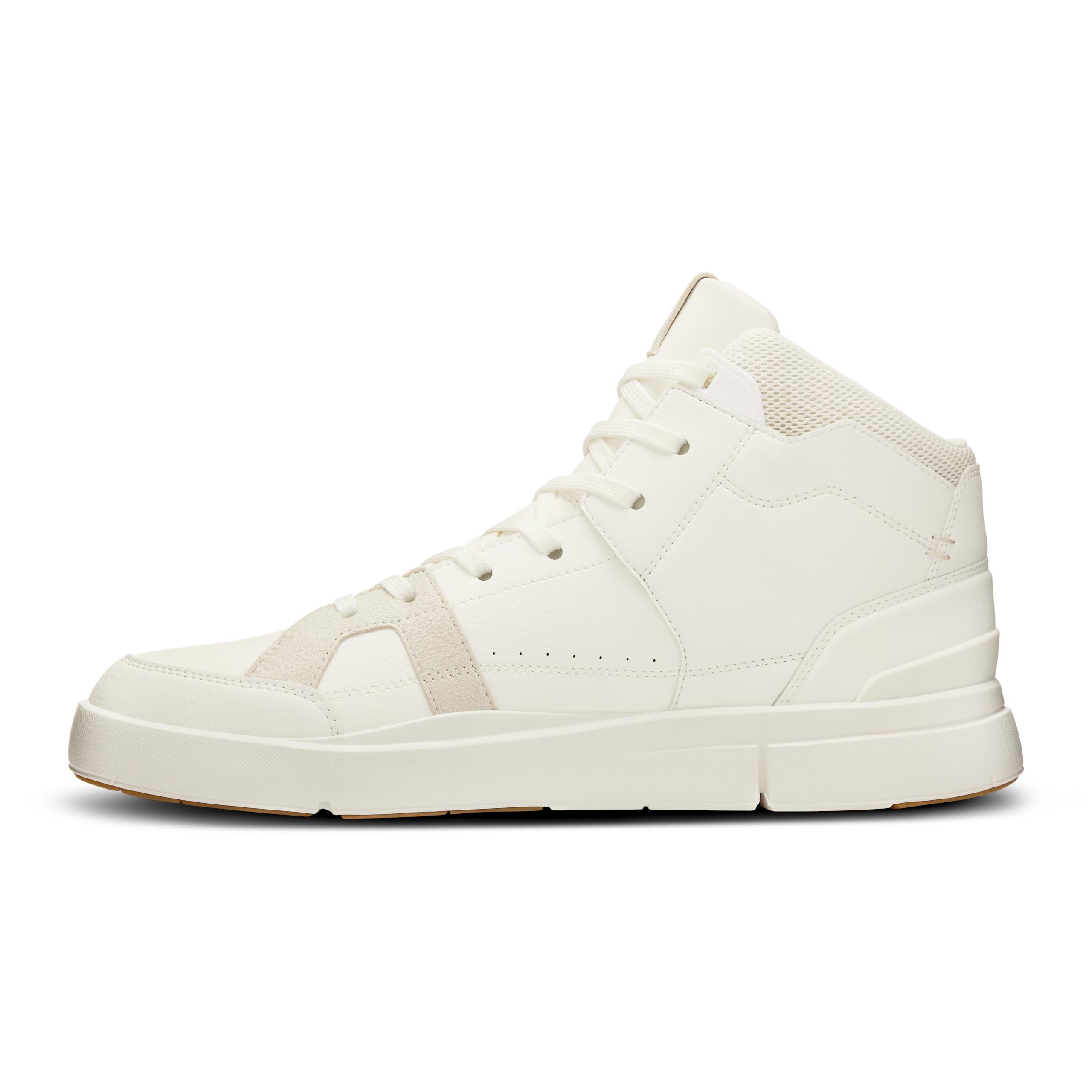 Мужские кроссовки On THE ROGER Clubhouse Mid, White / Sand — фото 4
