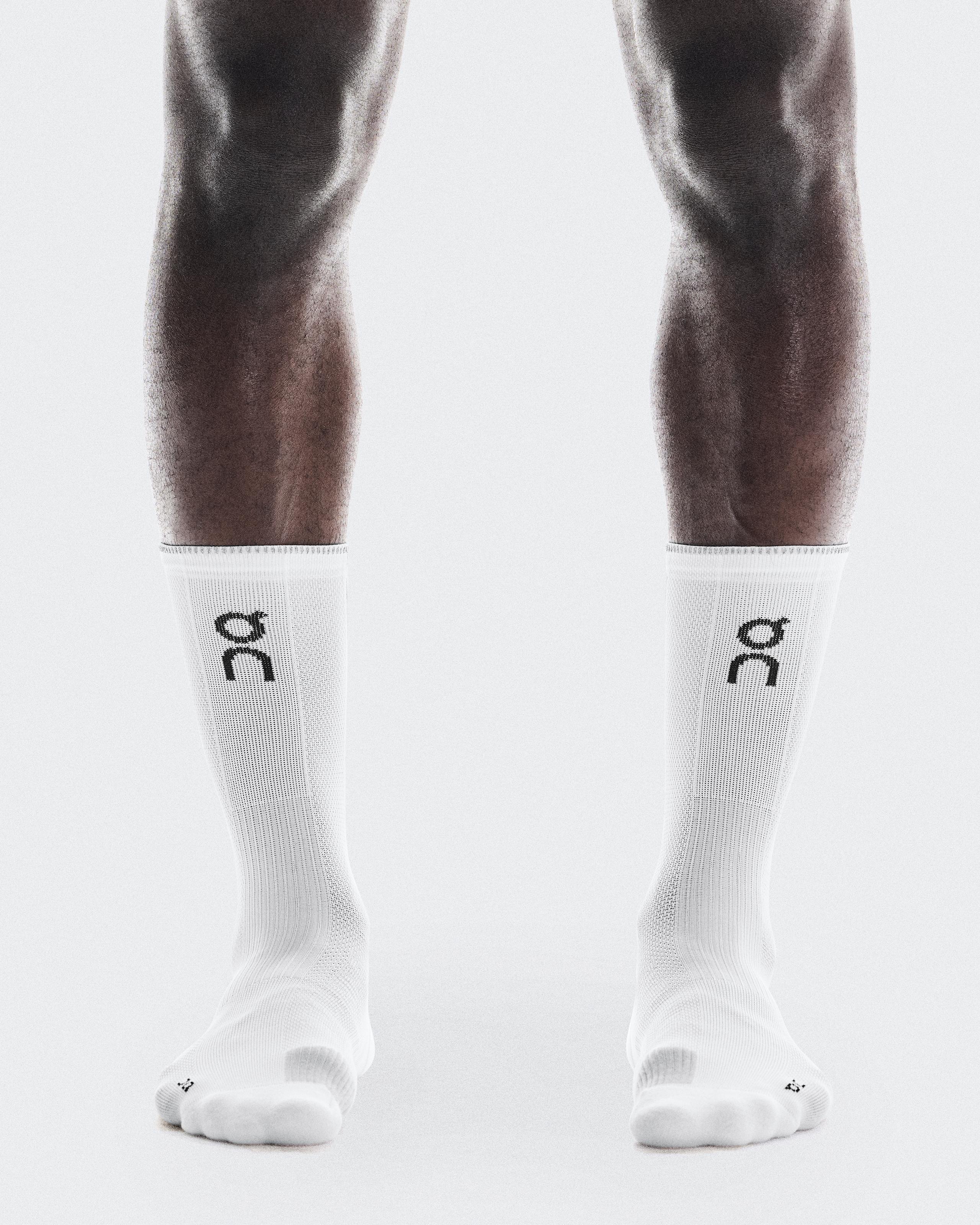 Performance Run Sock High White | Glacier