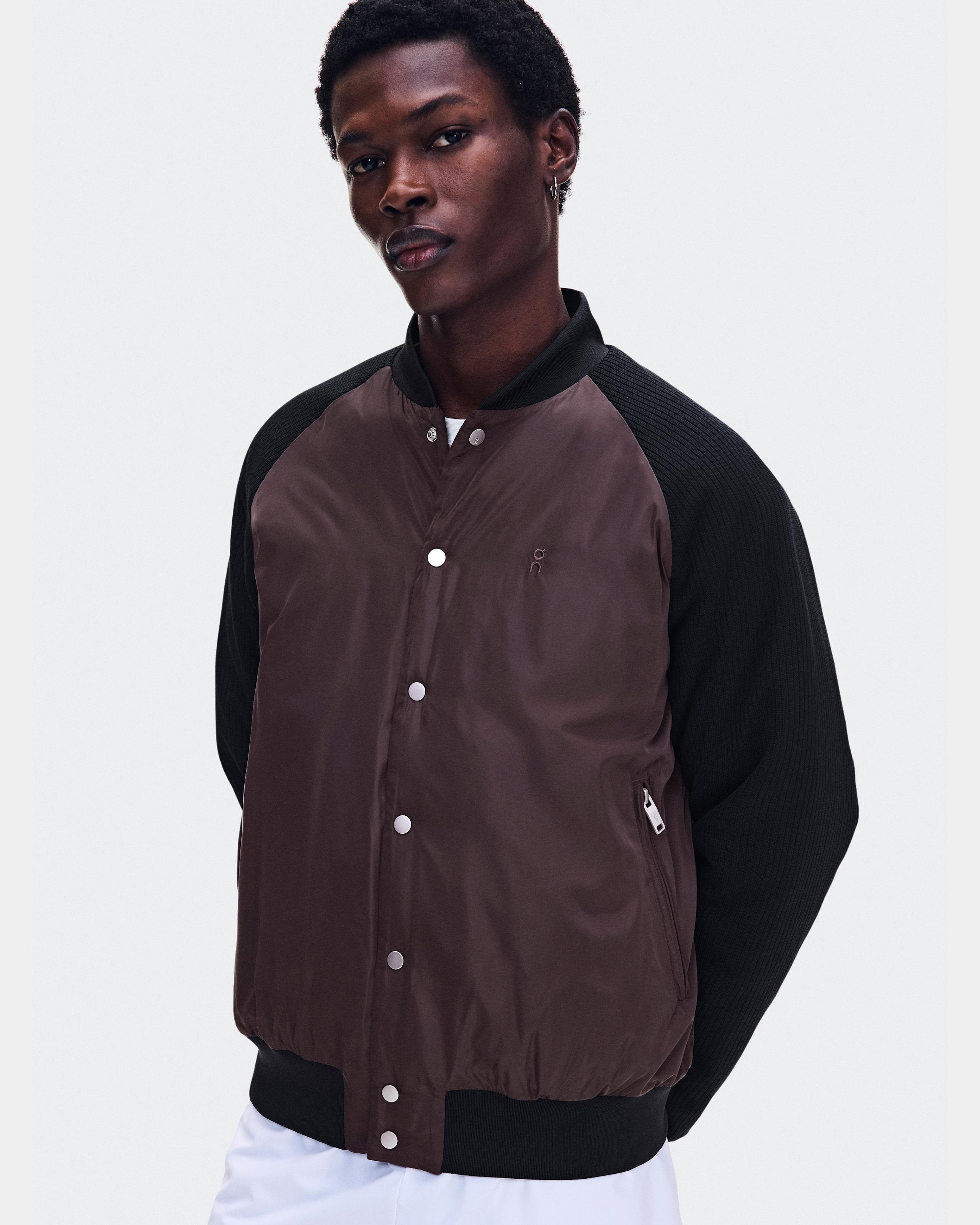 Мужская куртка-бомбер On Courtside Bomber, Mulberry / Black — фото 2