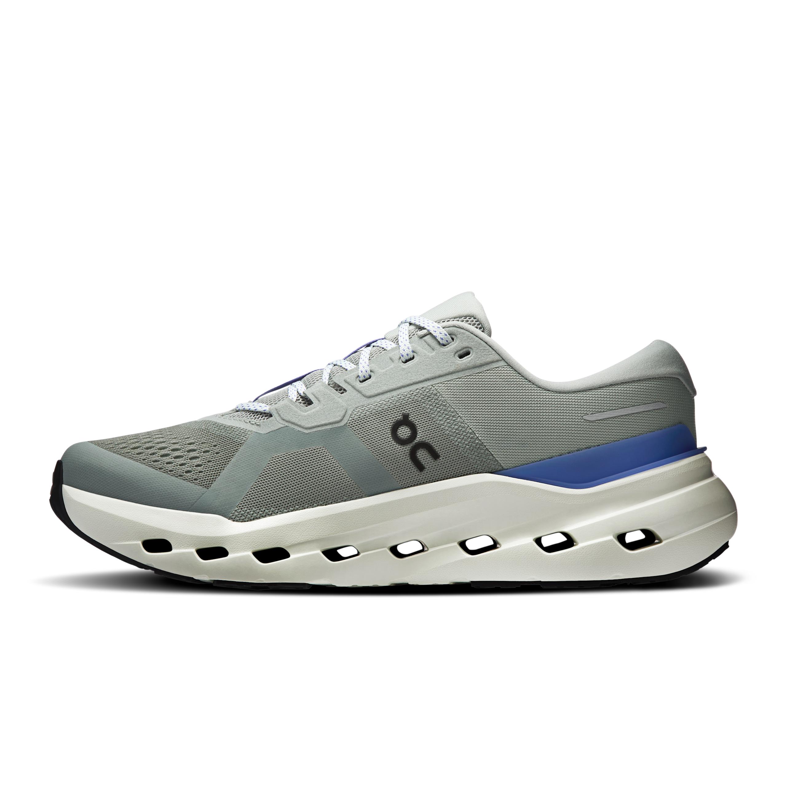 Кроссовки On Cloudrunner 3 мужские, оловянно-серые с бледно-голубым — фото 4