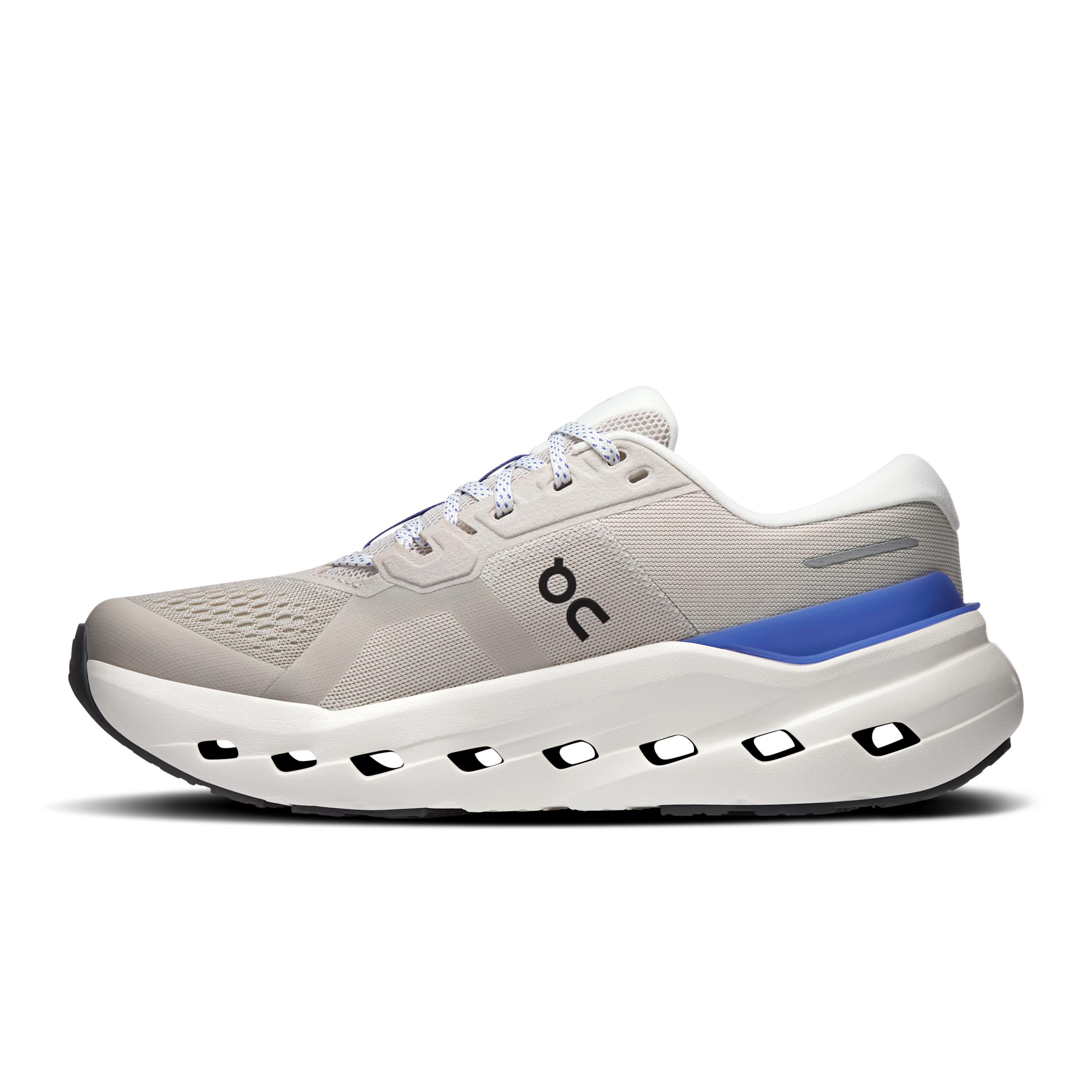 Кроссовки On Cloudrunner 3 женские, жемчужно-белые с синим — фото 4