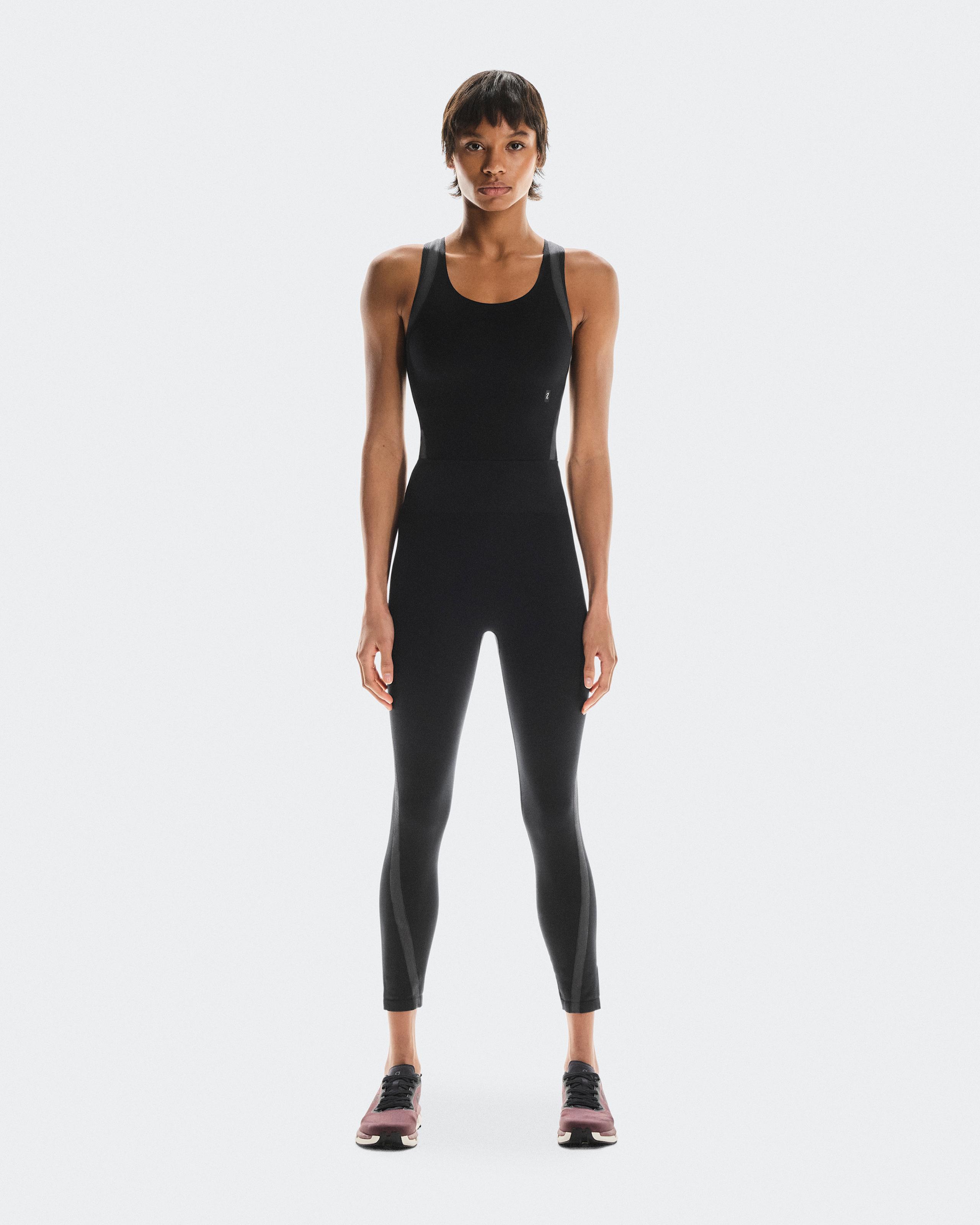 Studio Knit Bodysuit 7/8 Black | Eclipse