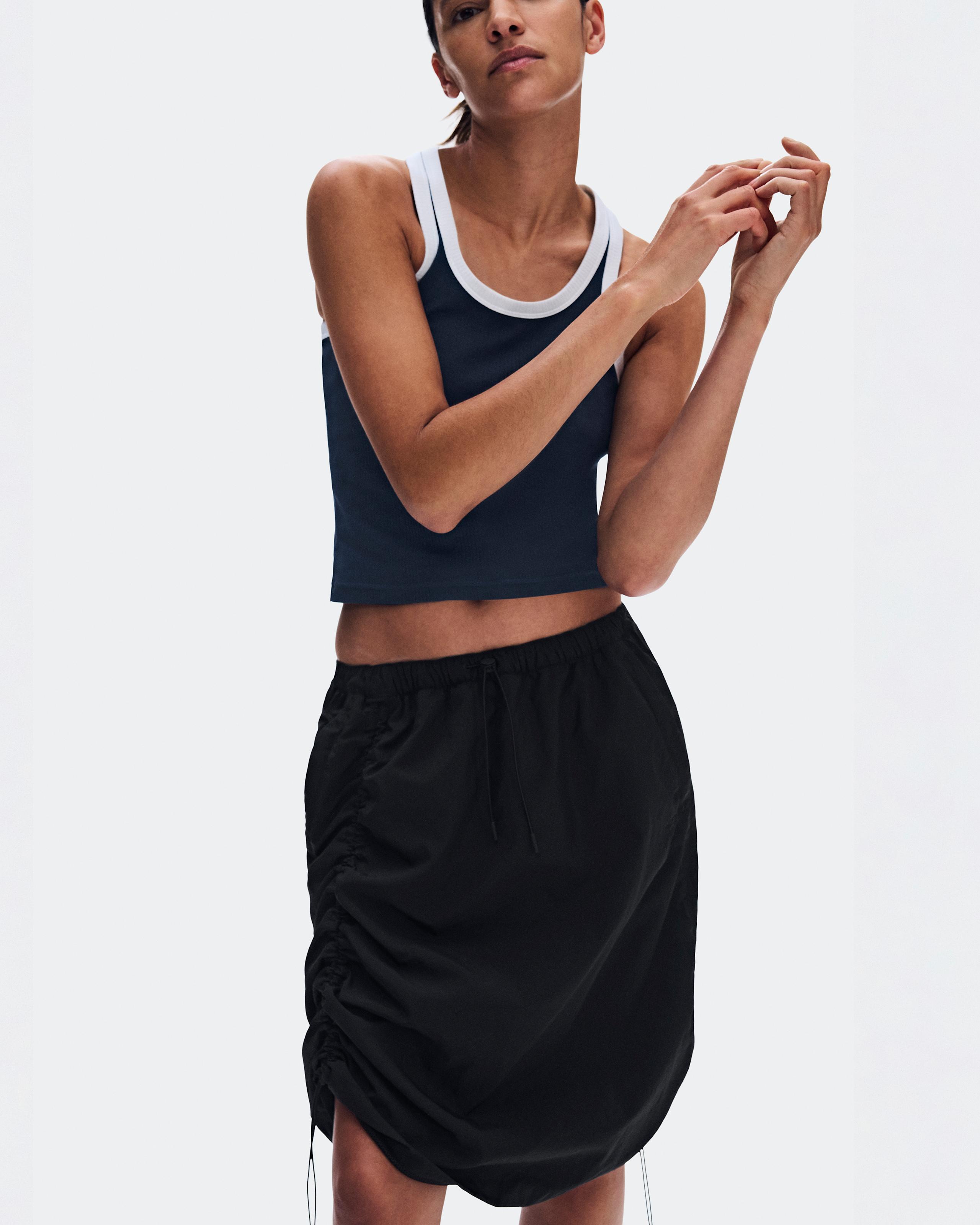 Юбка On Drawstring Midi Skirt, Black — фото 2