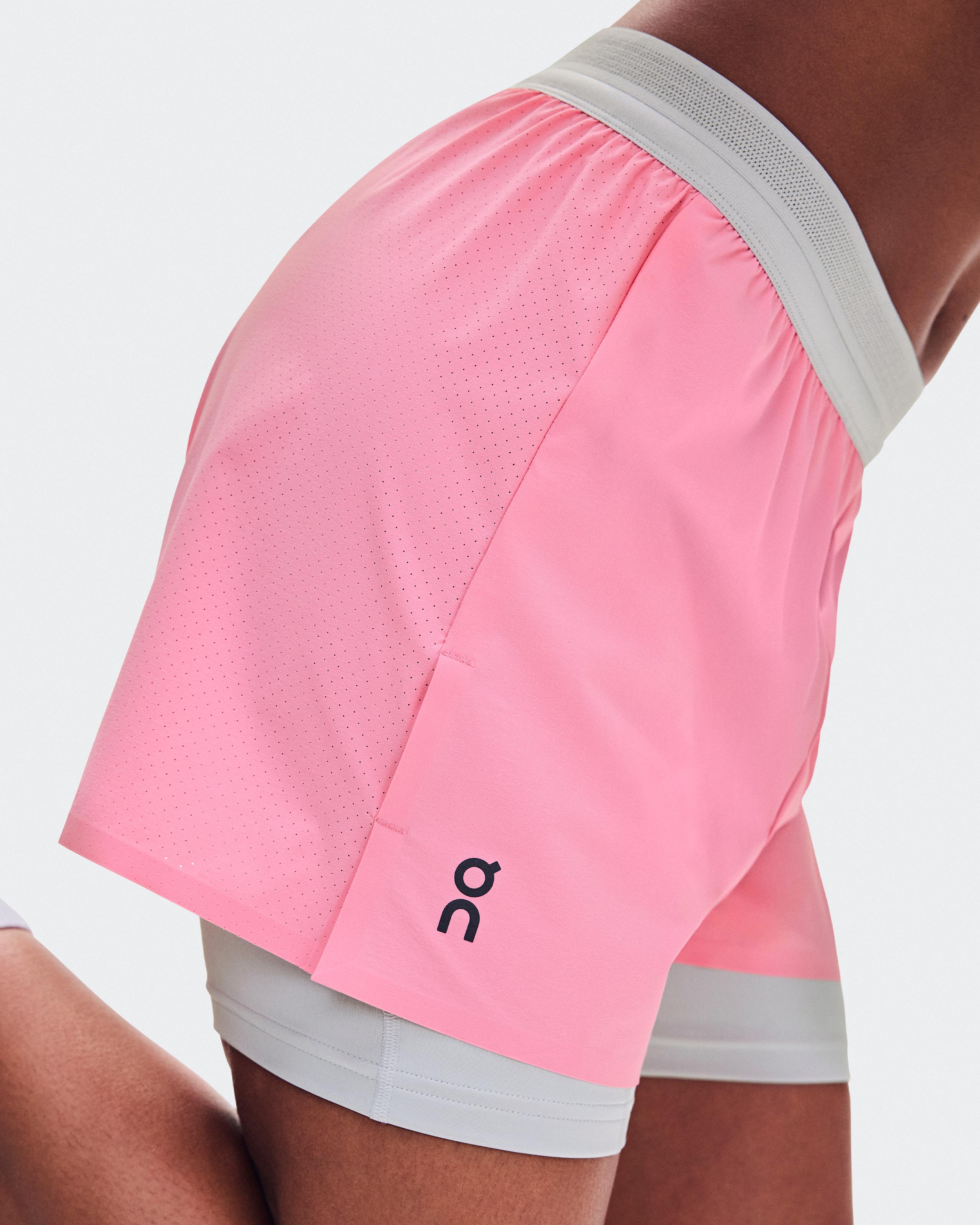 Шорты On 3" Performance 2/1 Shorts женские, нежно-розовые с ледяным голубым — фото 2