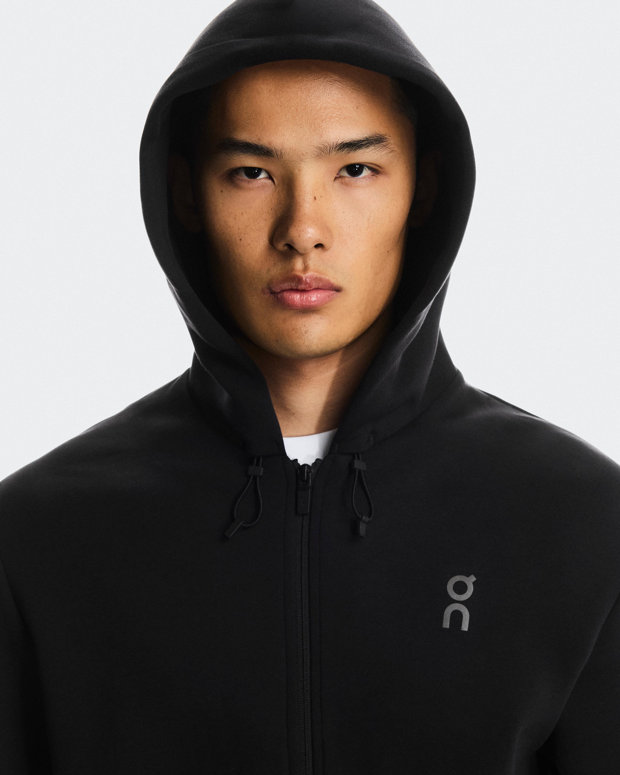 Мужское худи на молнии On Focus Tech Zip Hoodie, Black — фото 4