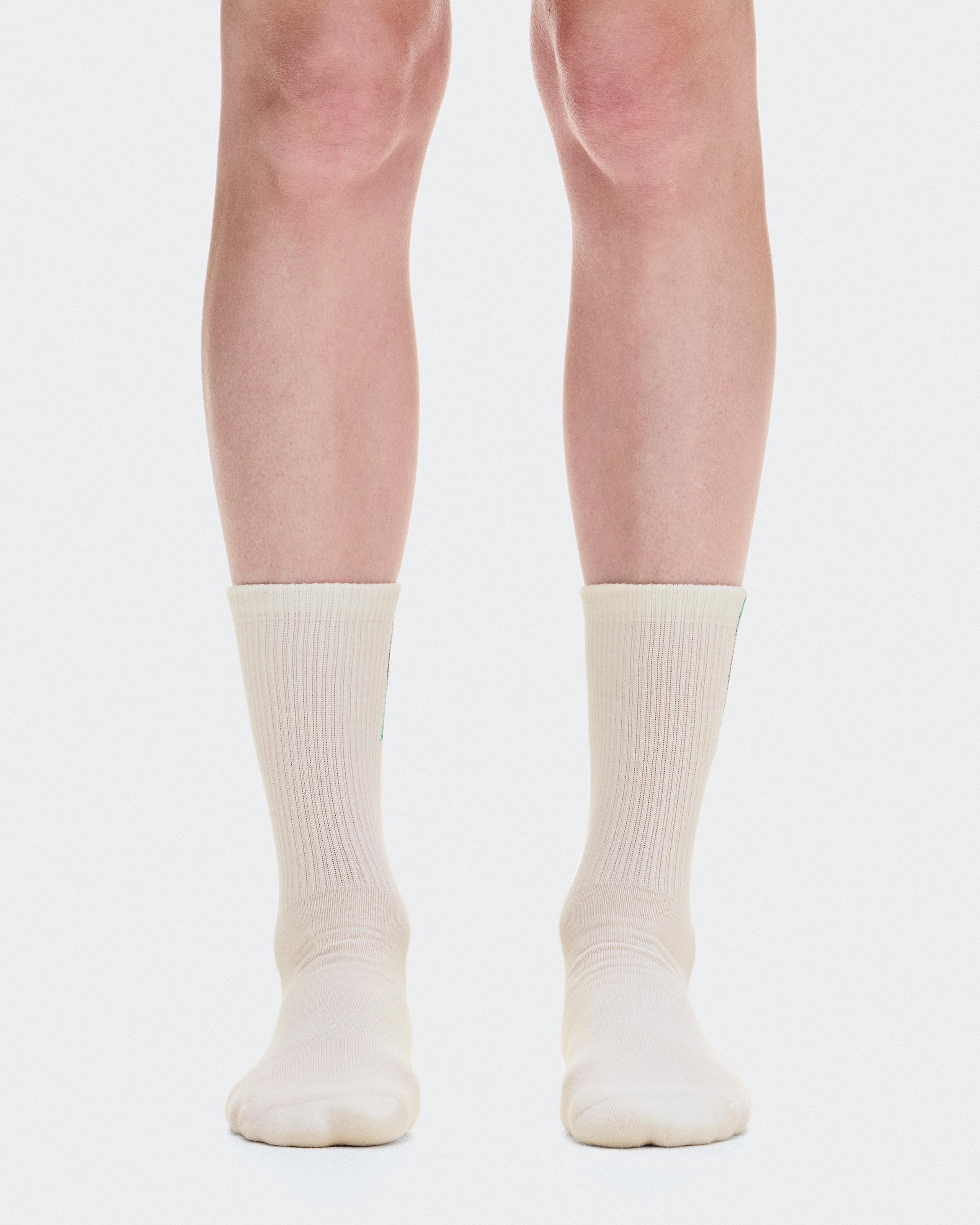 Courtside Sock High 2P Ivory | Midnight