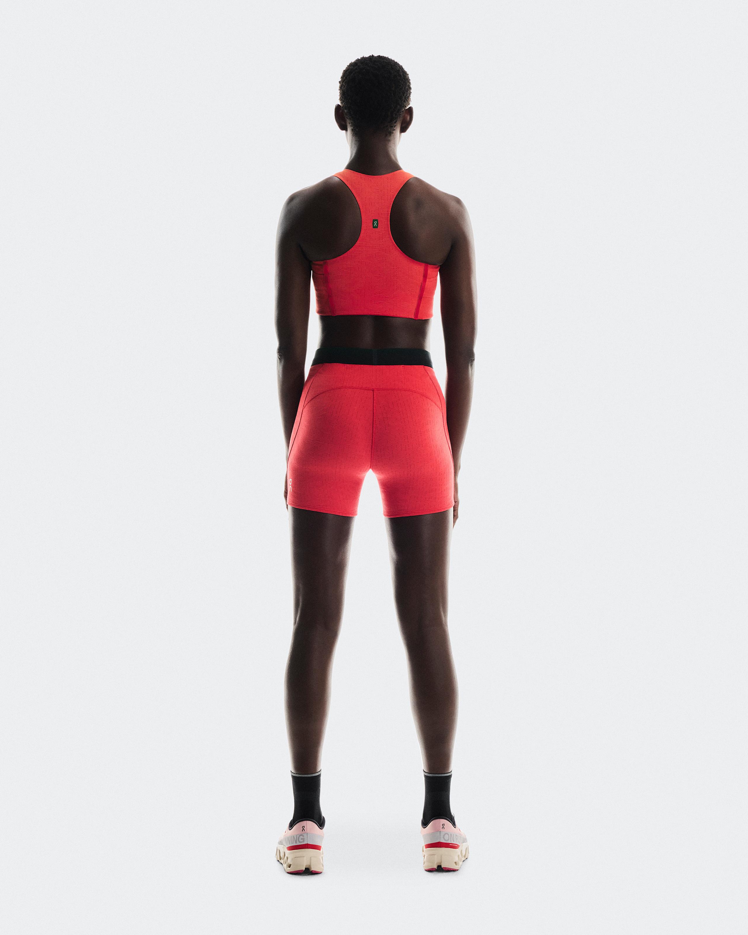 Женские тайтсы On Pace Tights Short, Red — фото 2