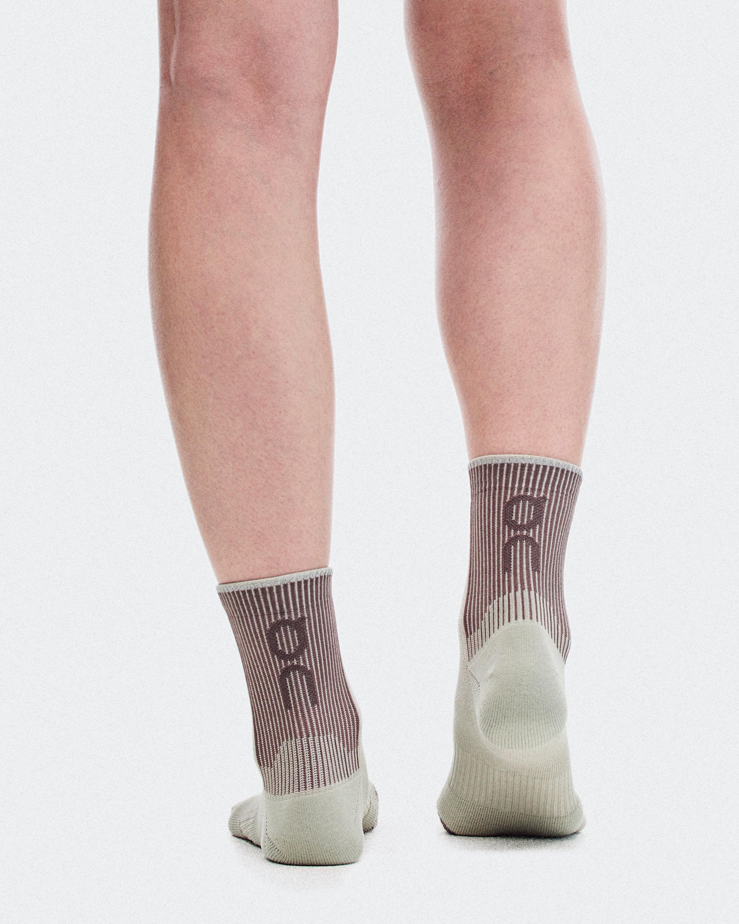 Носки On Performance Run Sock Mid, Brume / Clove — фото 3