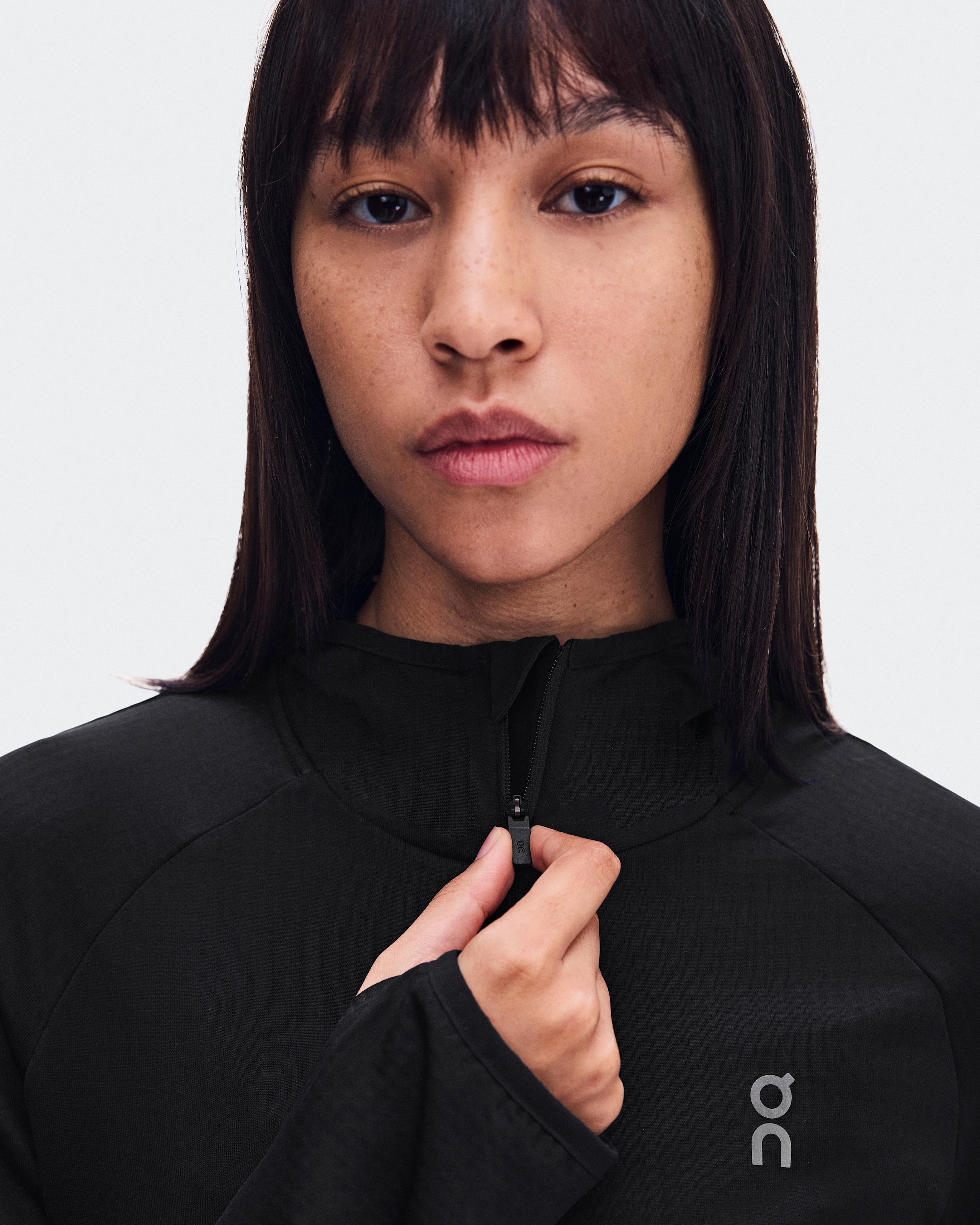 Женское беговое худи On Climate Zip Hoodie, Black — фото 4