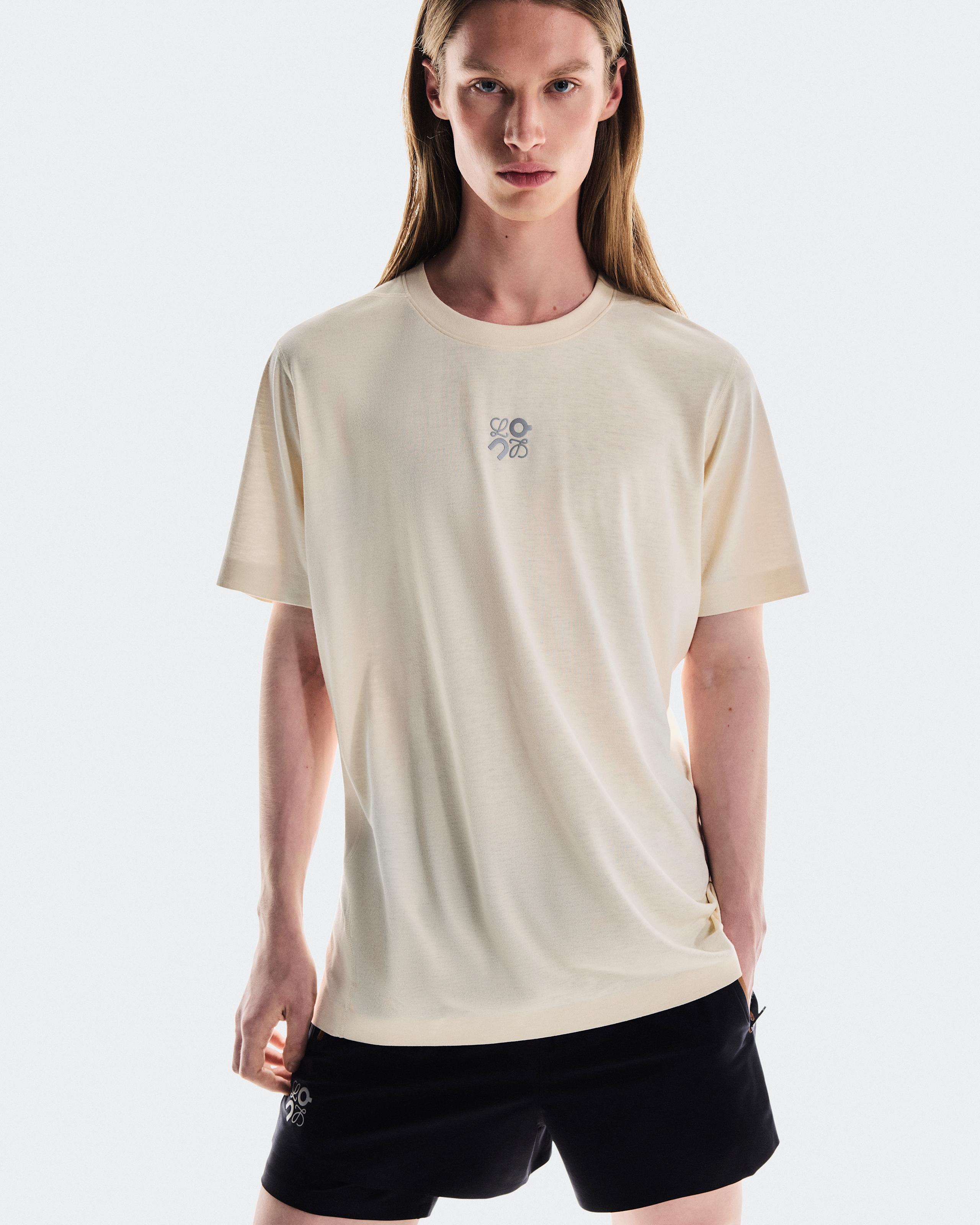 Футболка Active T-Shirt LOEWE, цвет слоновой кости — фото 3