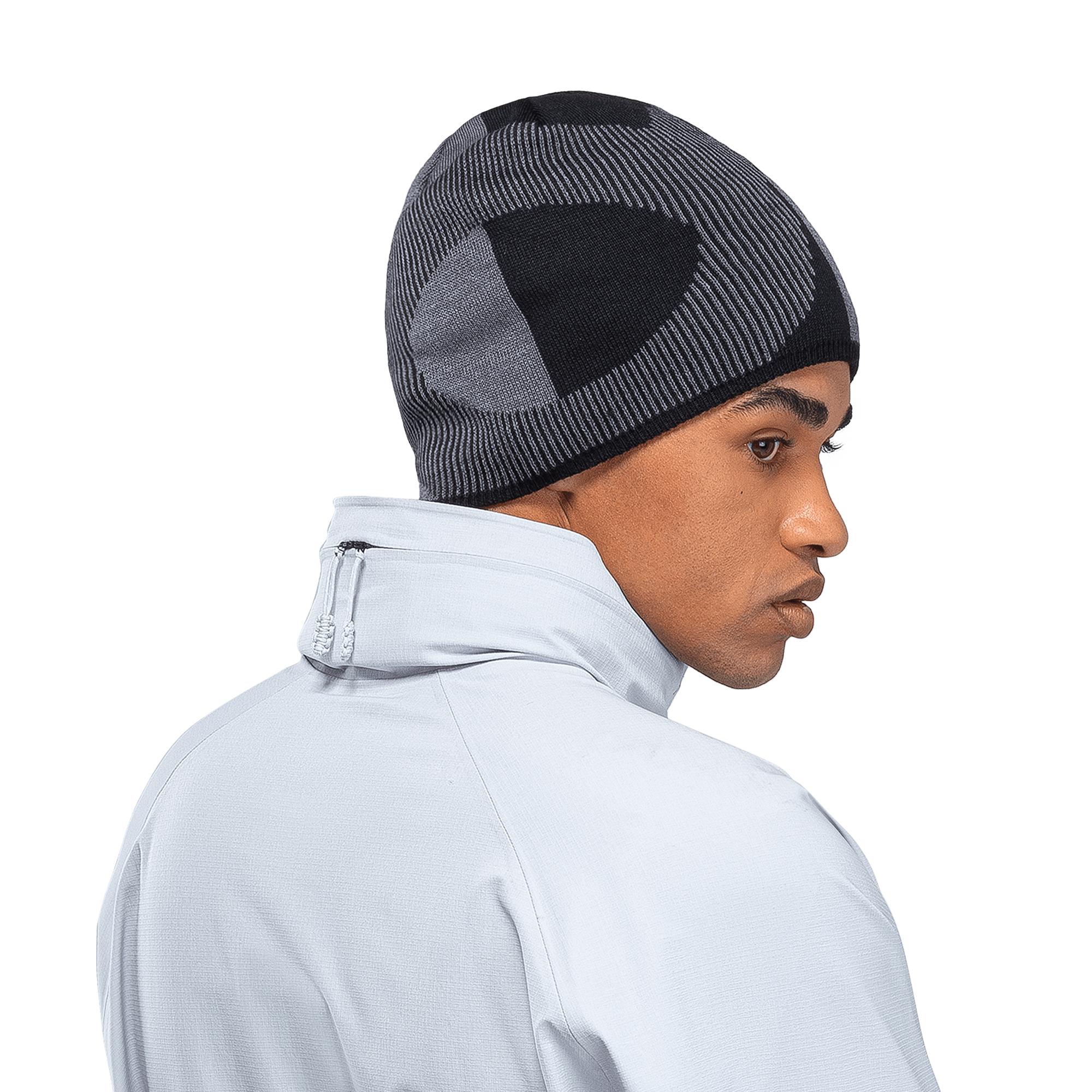 Шапка Explorer Merino Beanie, серо-чёрная — фото 4