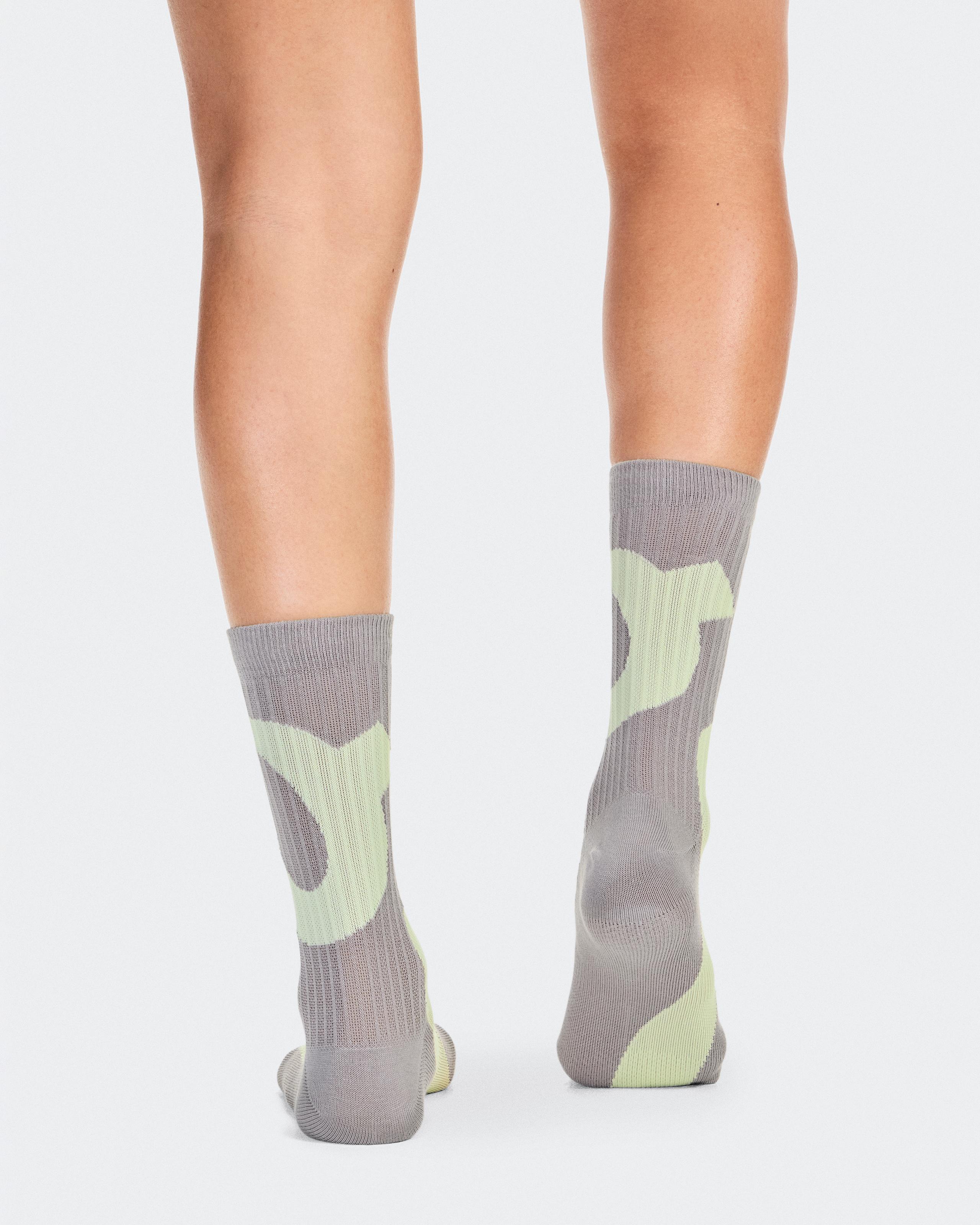 Носки Liquid Logo Sock High 2P, цинковый серый/льняной (2 пары) — фото 3