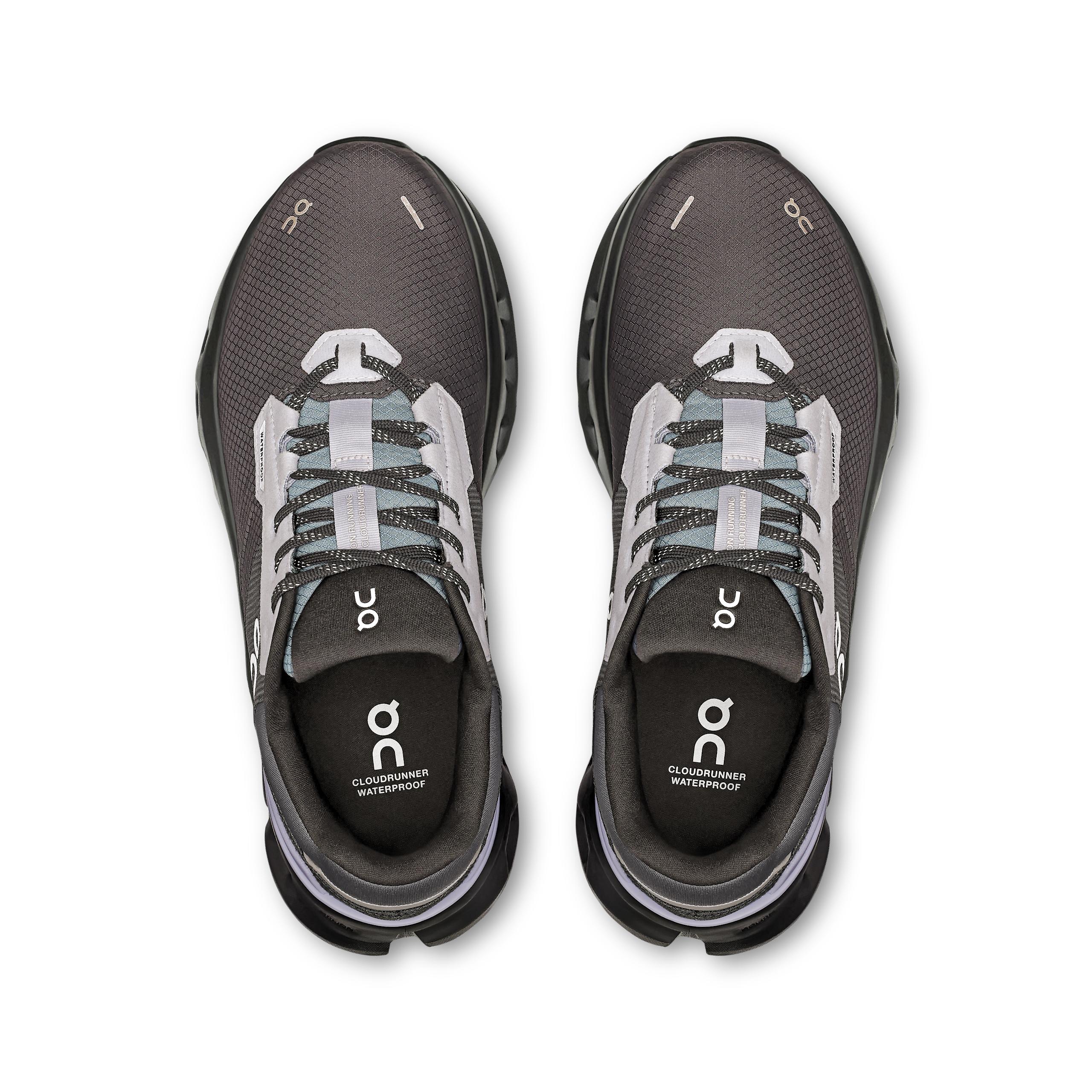 Кроссовки On Cloudrunner 2 Waterproof женские, серо-стальные с облачно-серым — фото 2