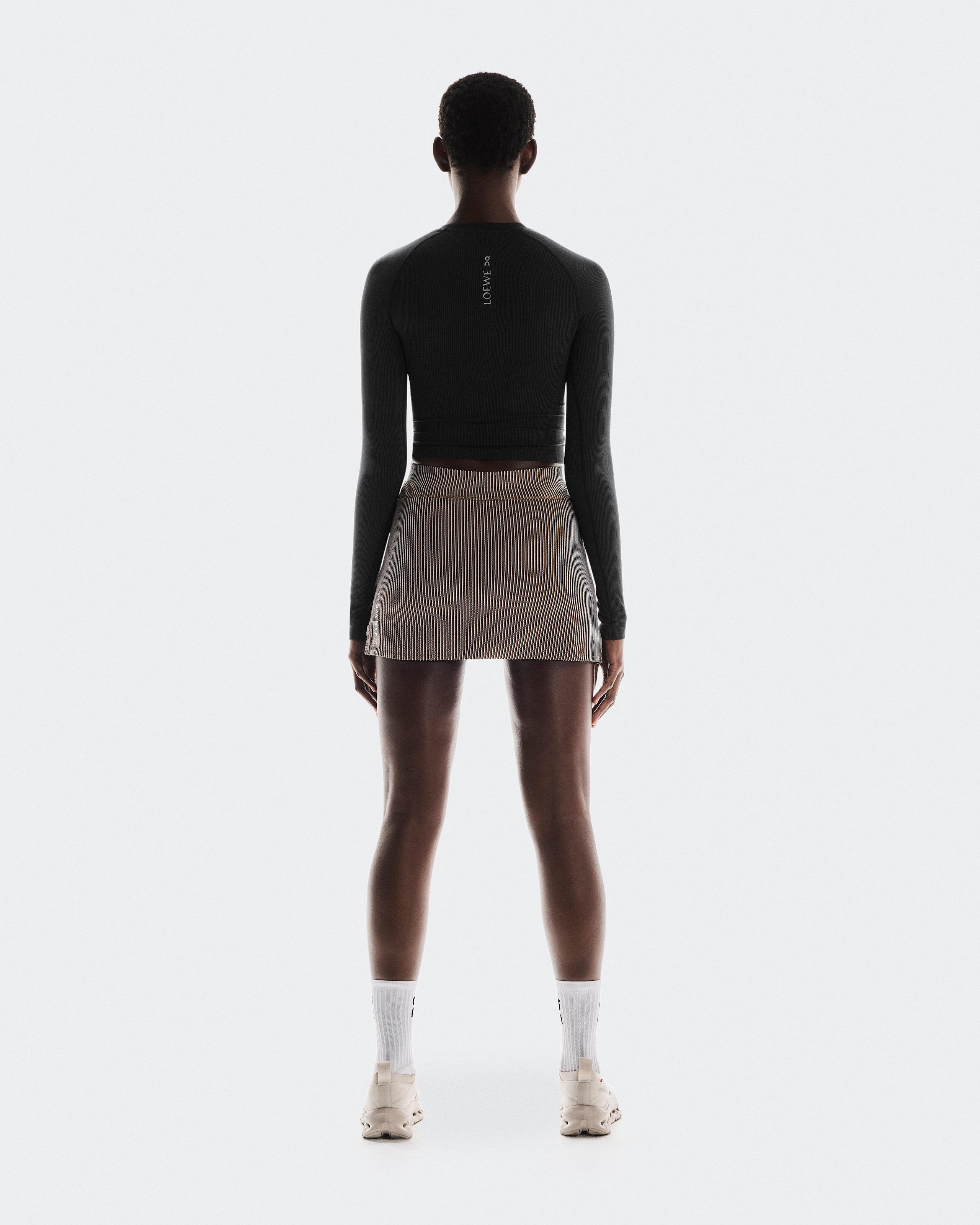 Юбка On Ribbed Skirt LOEWE, Brown / Pink — фото 2