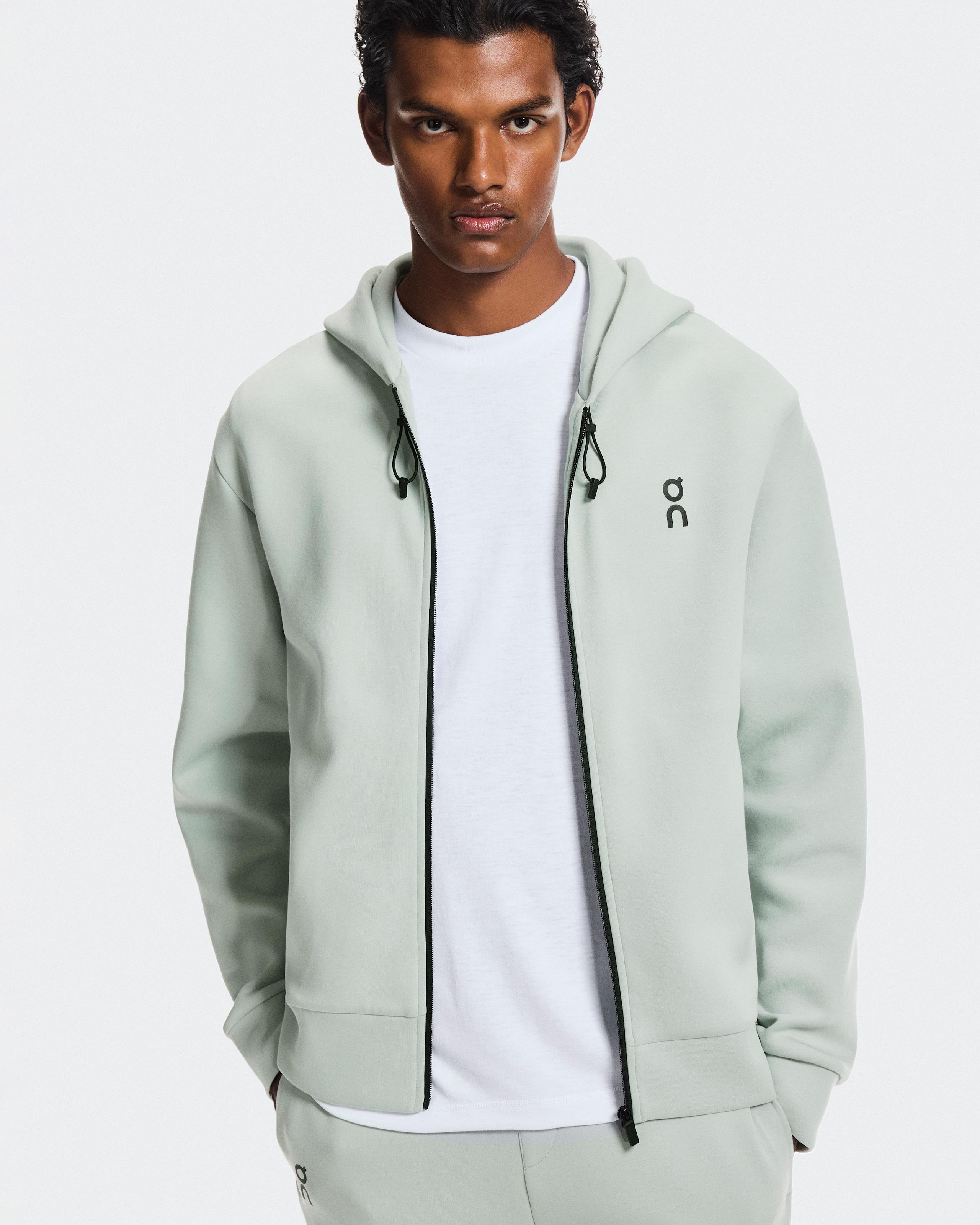 Мужское худи на молнии On Focus Tech Zip Hoodie, Mineral — фото 7