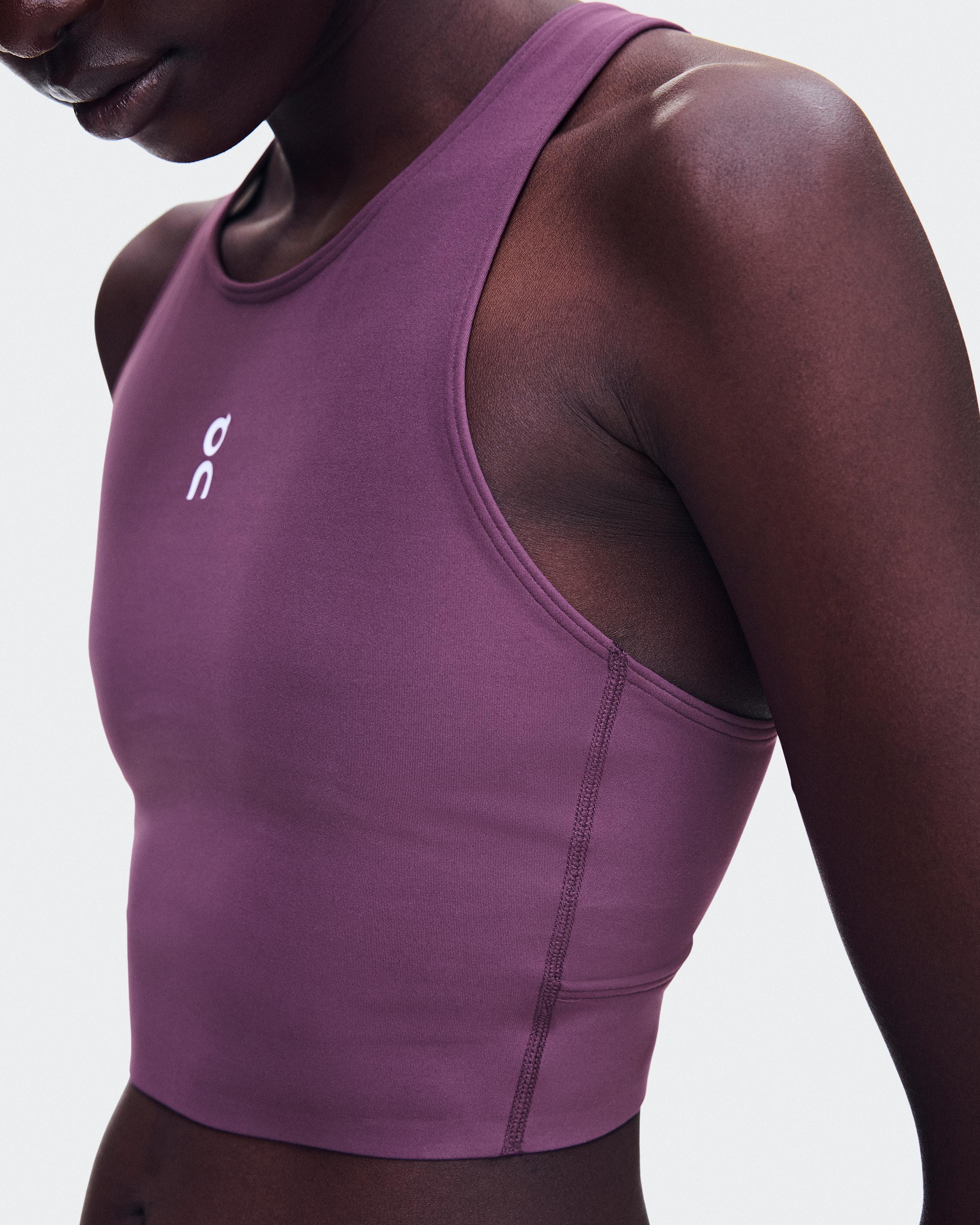 Женский теннисный топ On Court Crop Top, Cassis — фото 4