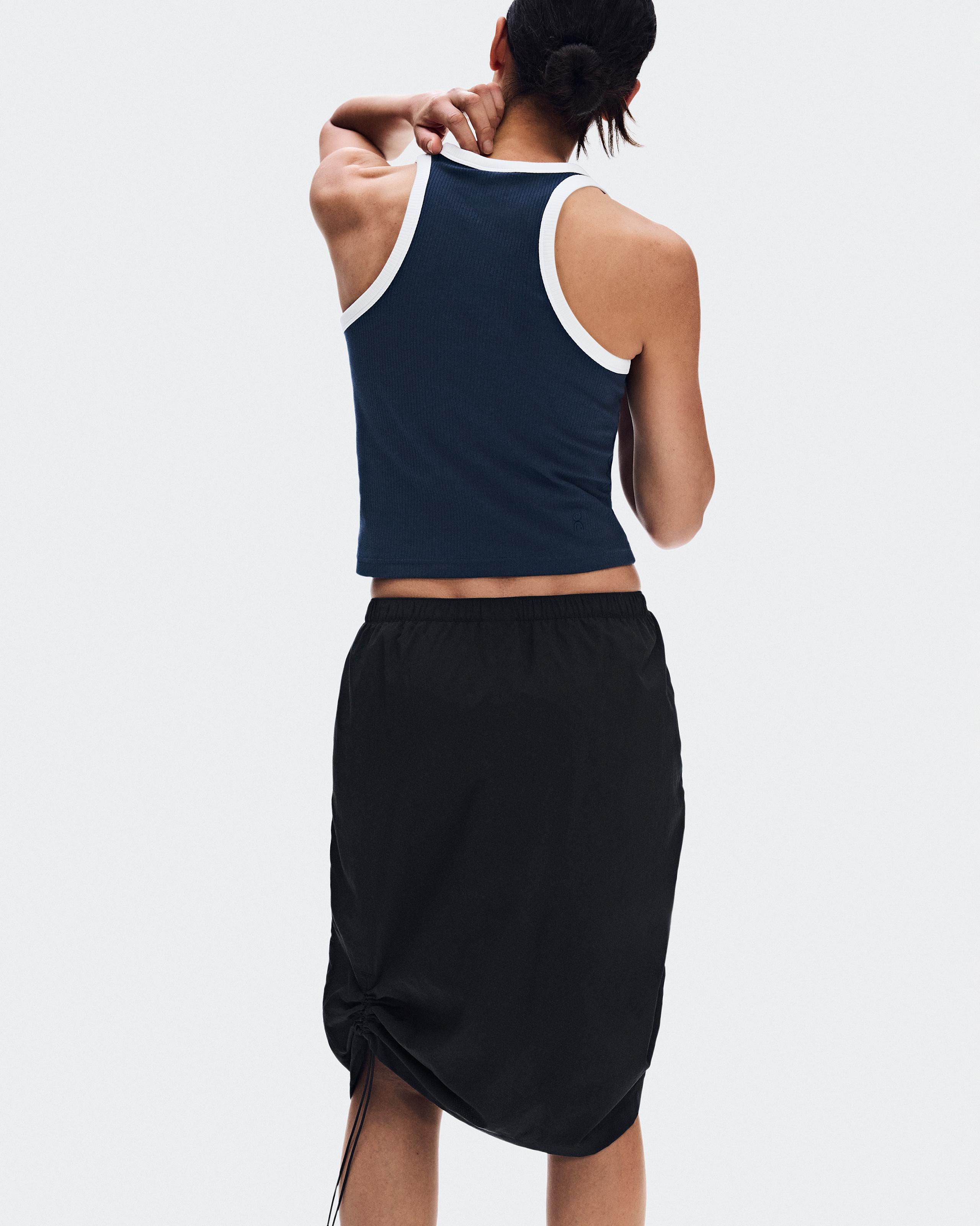 Юбка On Drawstring Midi Skirt, Black — фото 8