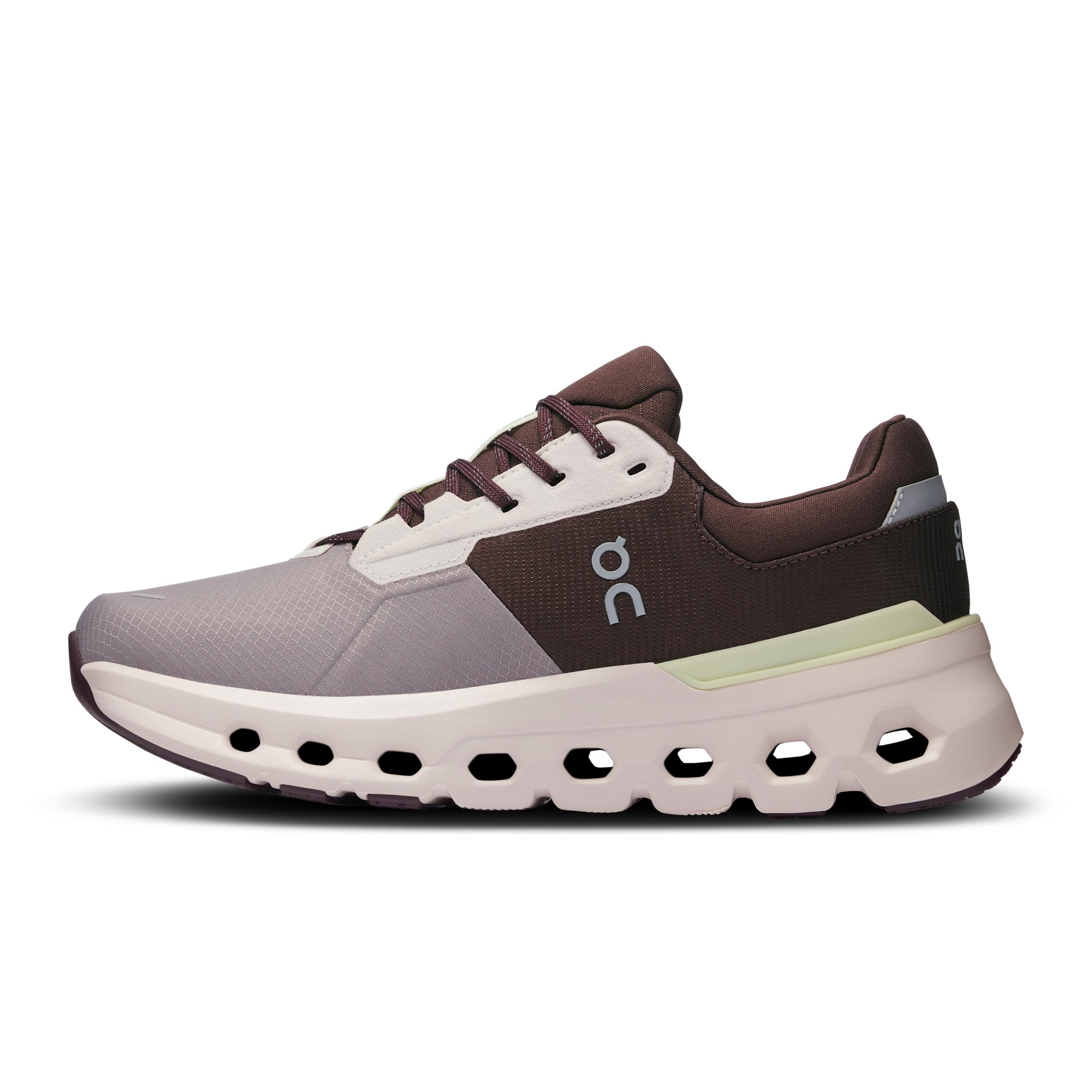 Кроссовки On Cloudrunner 2 Waterproof женские, серые с нежно-зелёным — фото 4