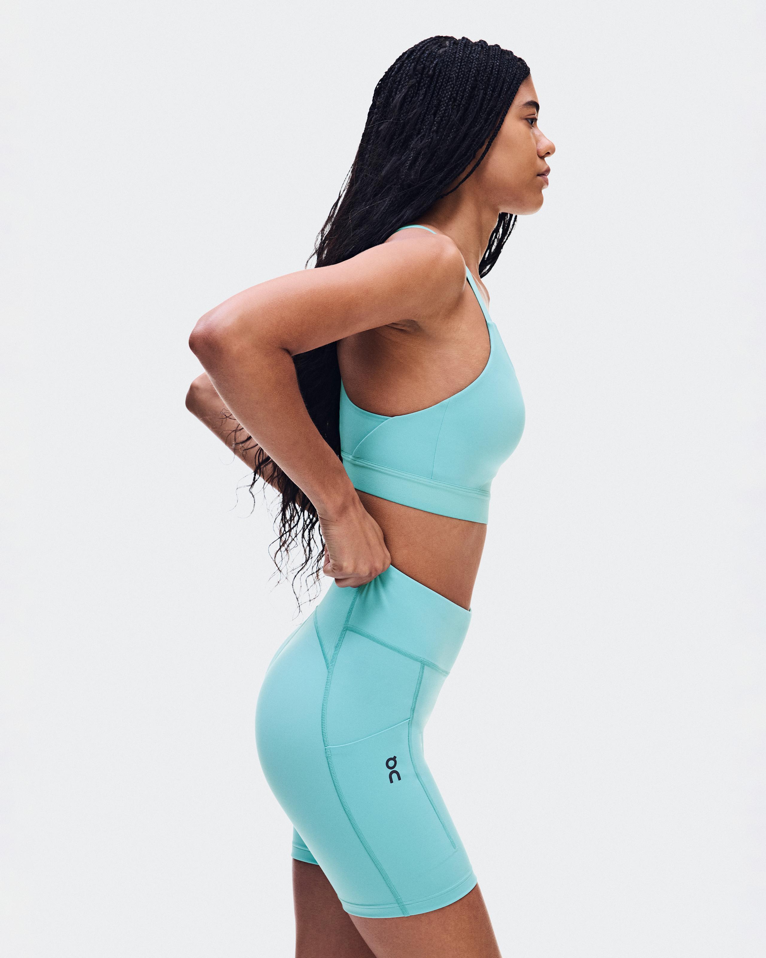 Женские короткие тайтсы On Performance Tights Short Aquamarine — фото 6