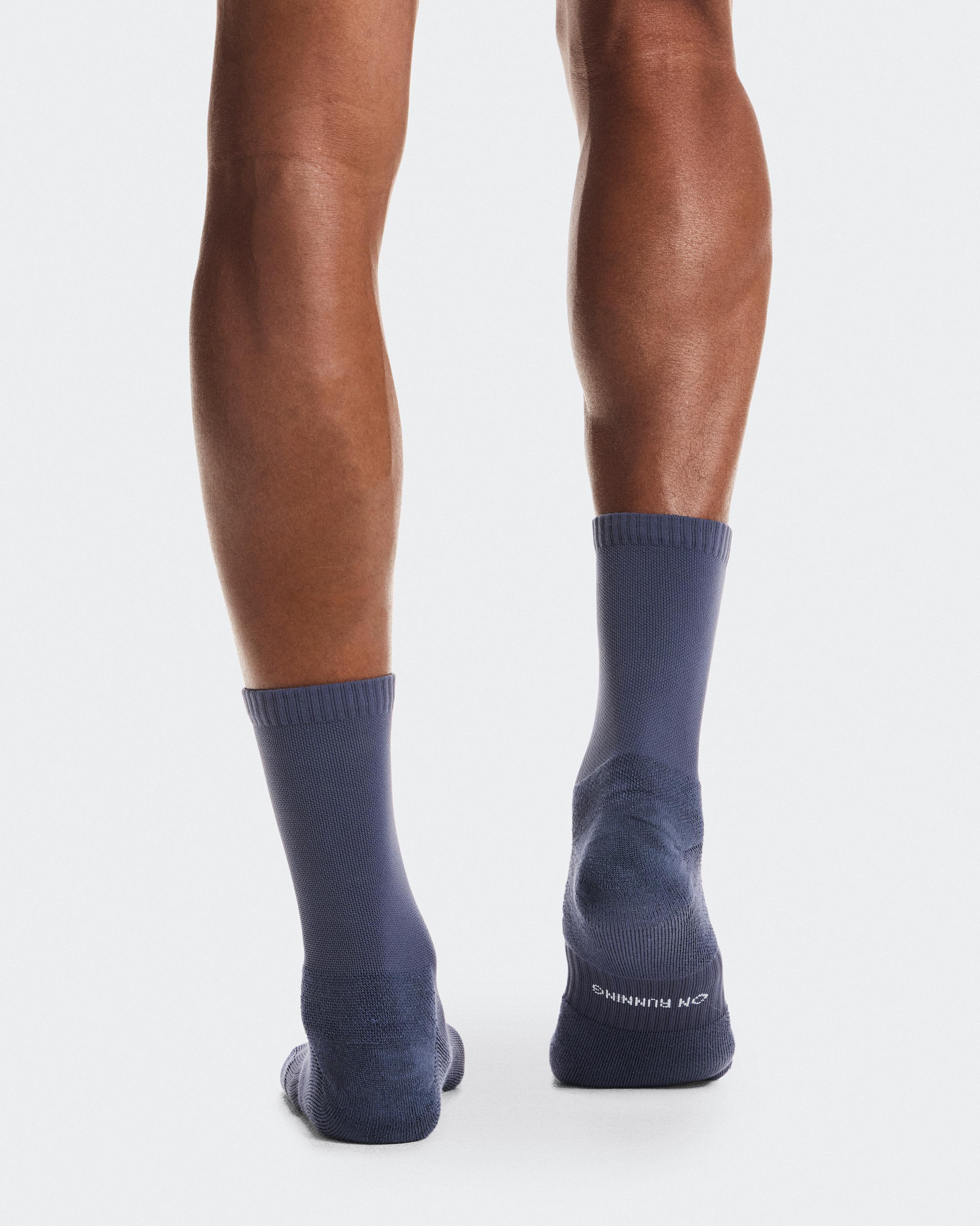 Носки On Core Run Sock High 2P (2 пары), морской синий/кремневый (Sailor / Flint) — фото 3
