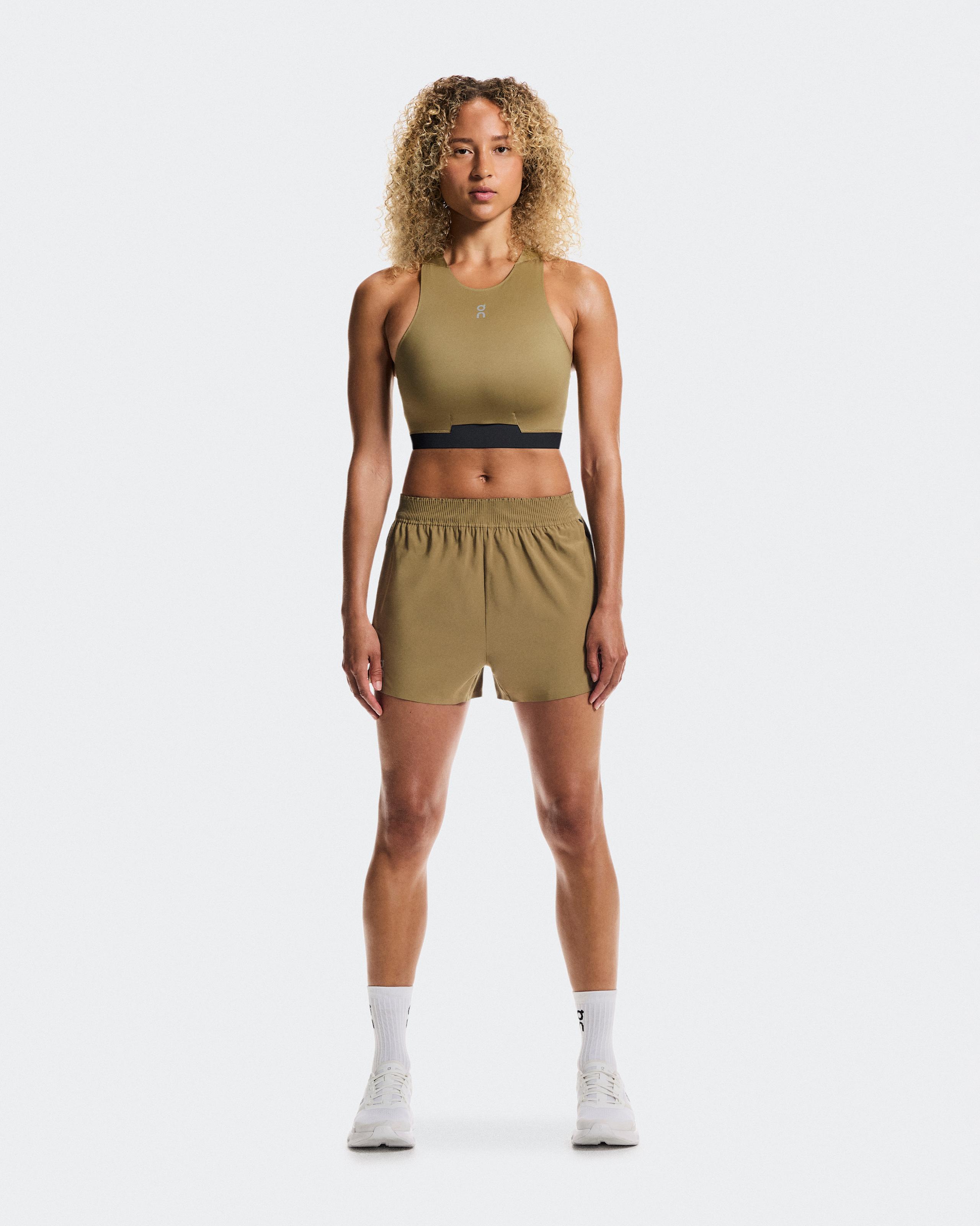Train 2-in-1 Crop Nutmeg
