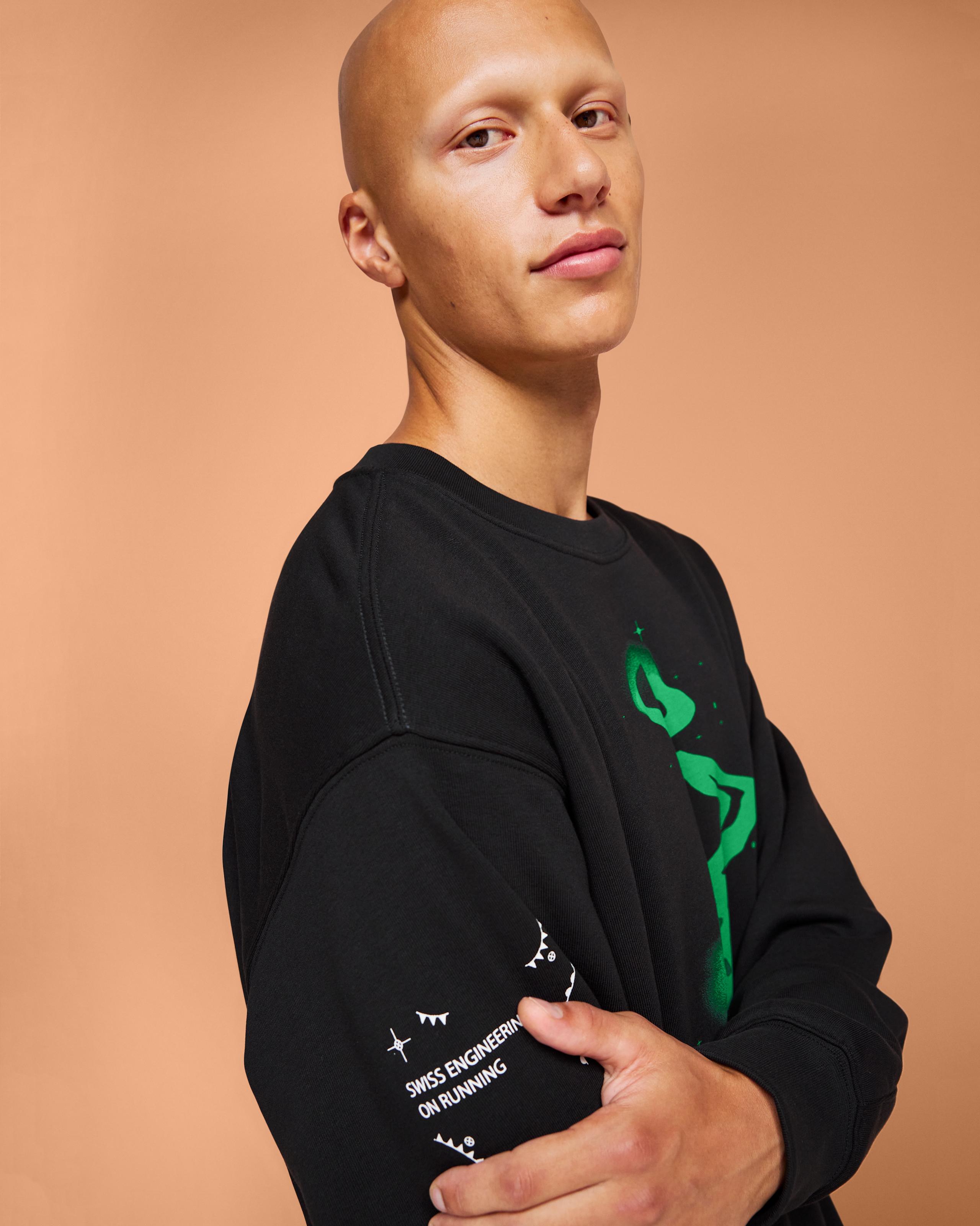 Мужской свитшот On Graphic Club Crew, Black / Mint — фото 4