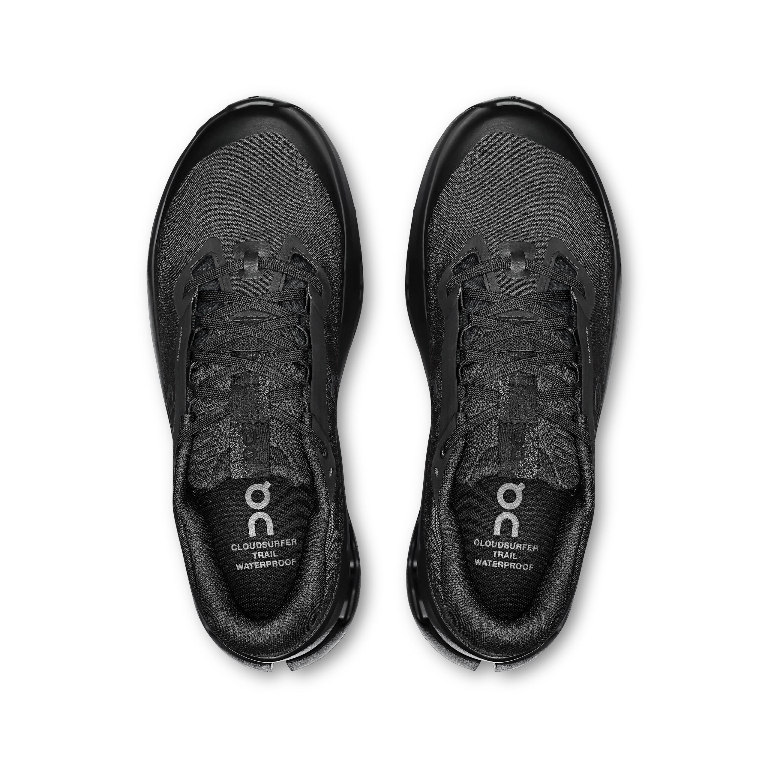 Женские кроссовки On Cloudsurfer Trail 2 Waterproof, Black / Black — фото 2