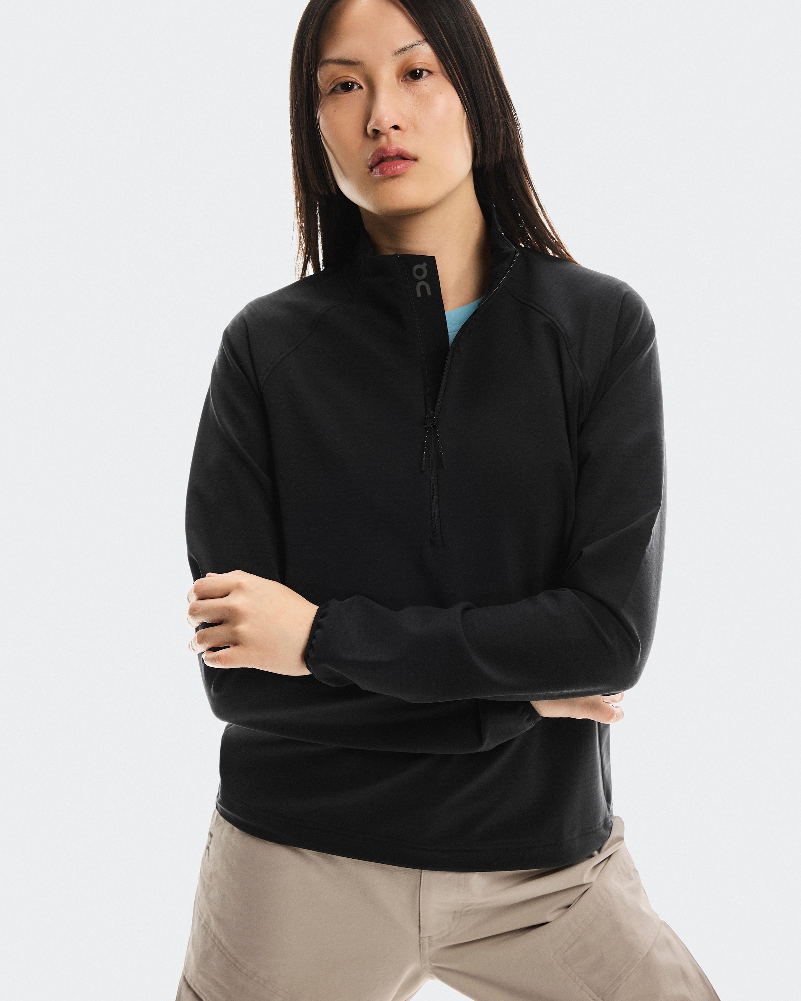 Женская кофта On Trek Quarterzip, Black — фото 3