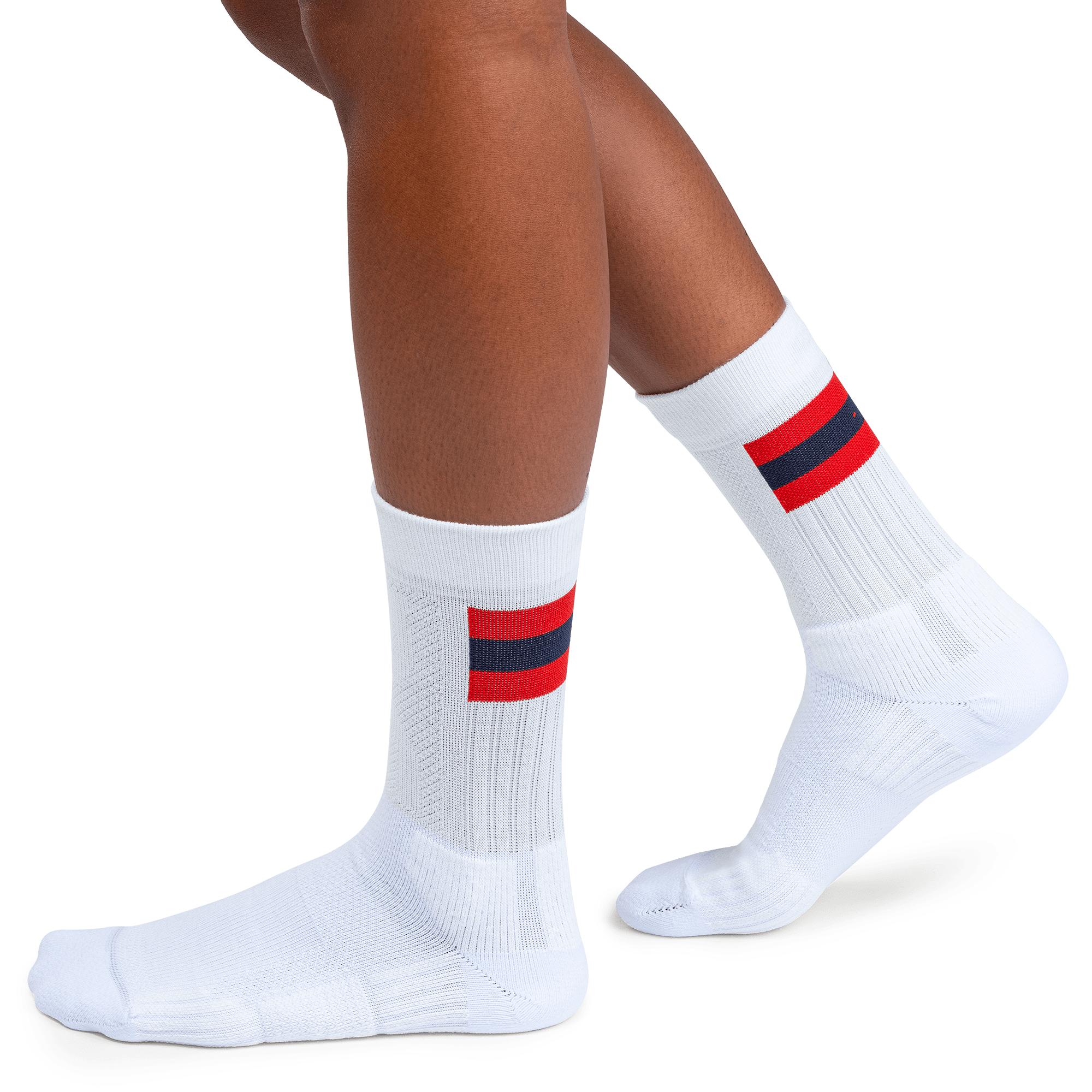 Tennis Sock White | Red