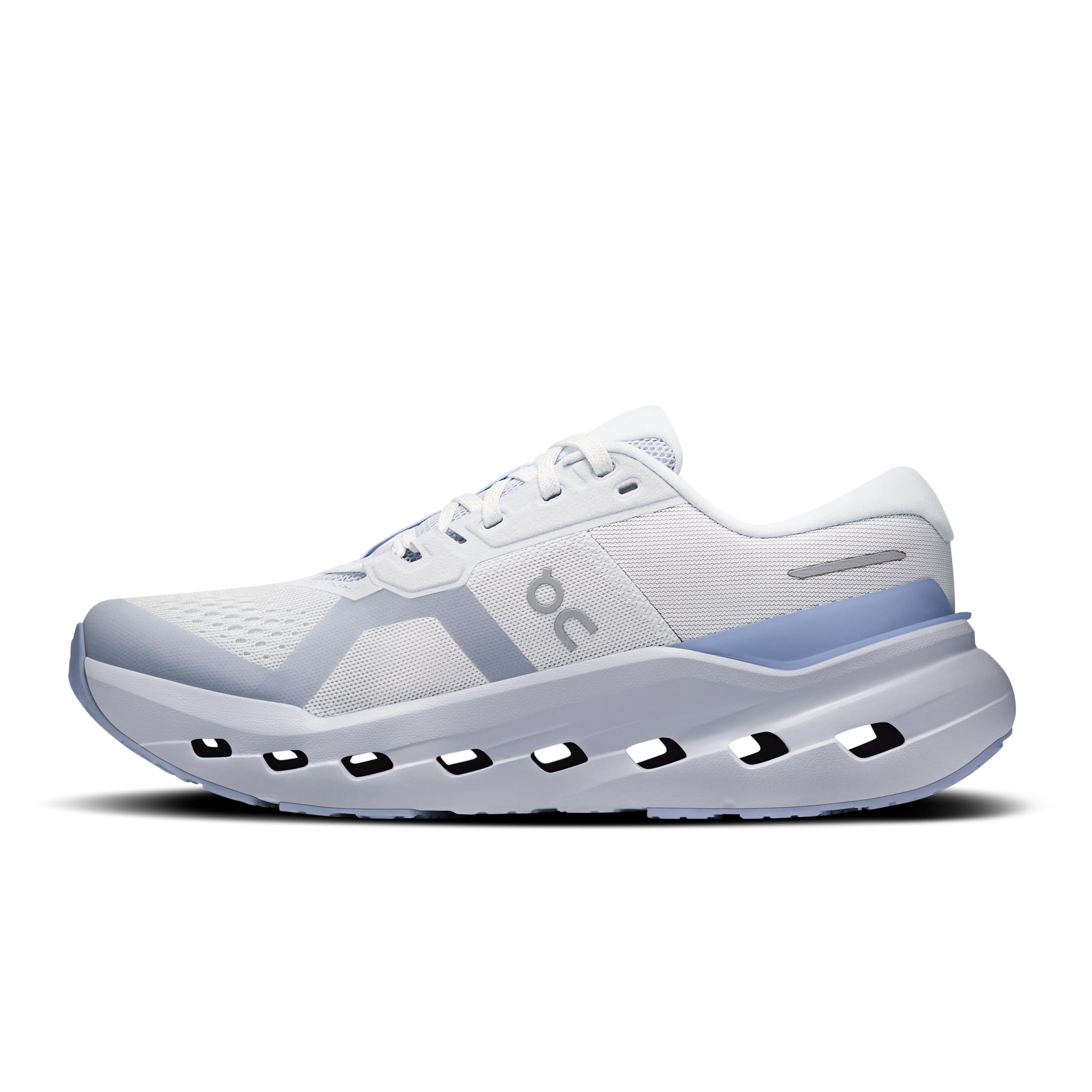 Кроссовки On Cloudrunner 3 женские, серо-сиреневые с болотно-зелёным — фото 4