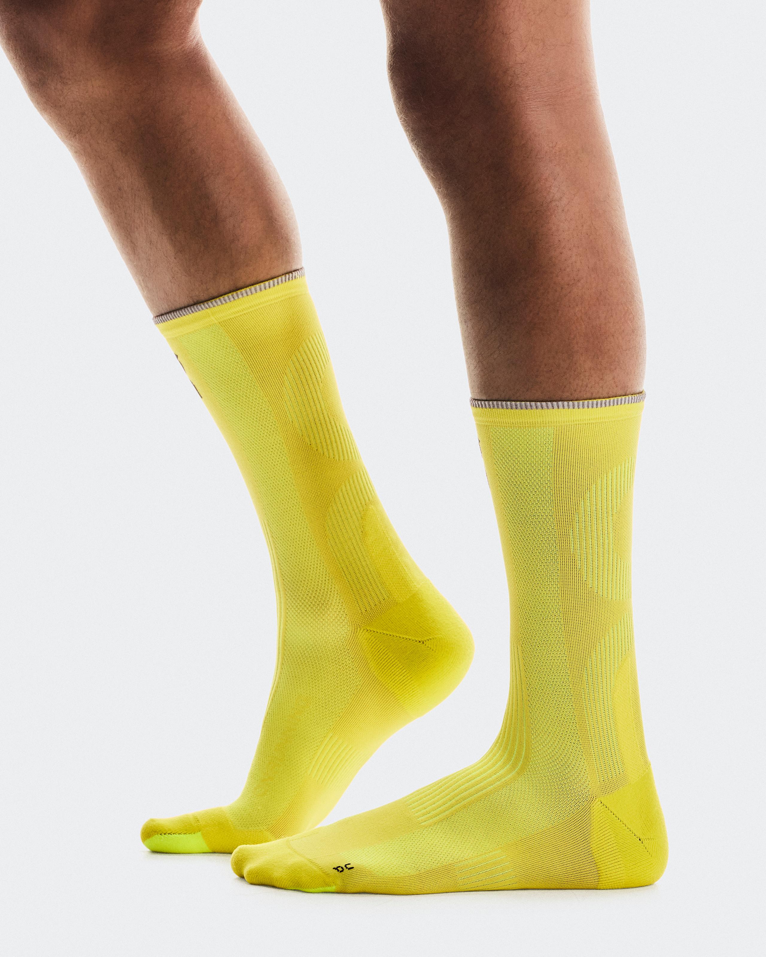 Носки Elite Run Sock High, лаймовые — фото 2
