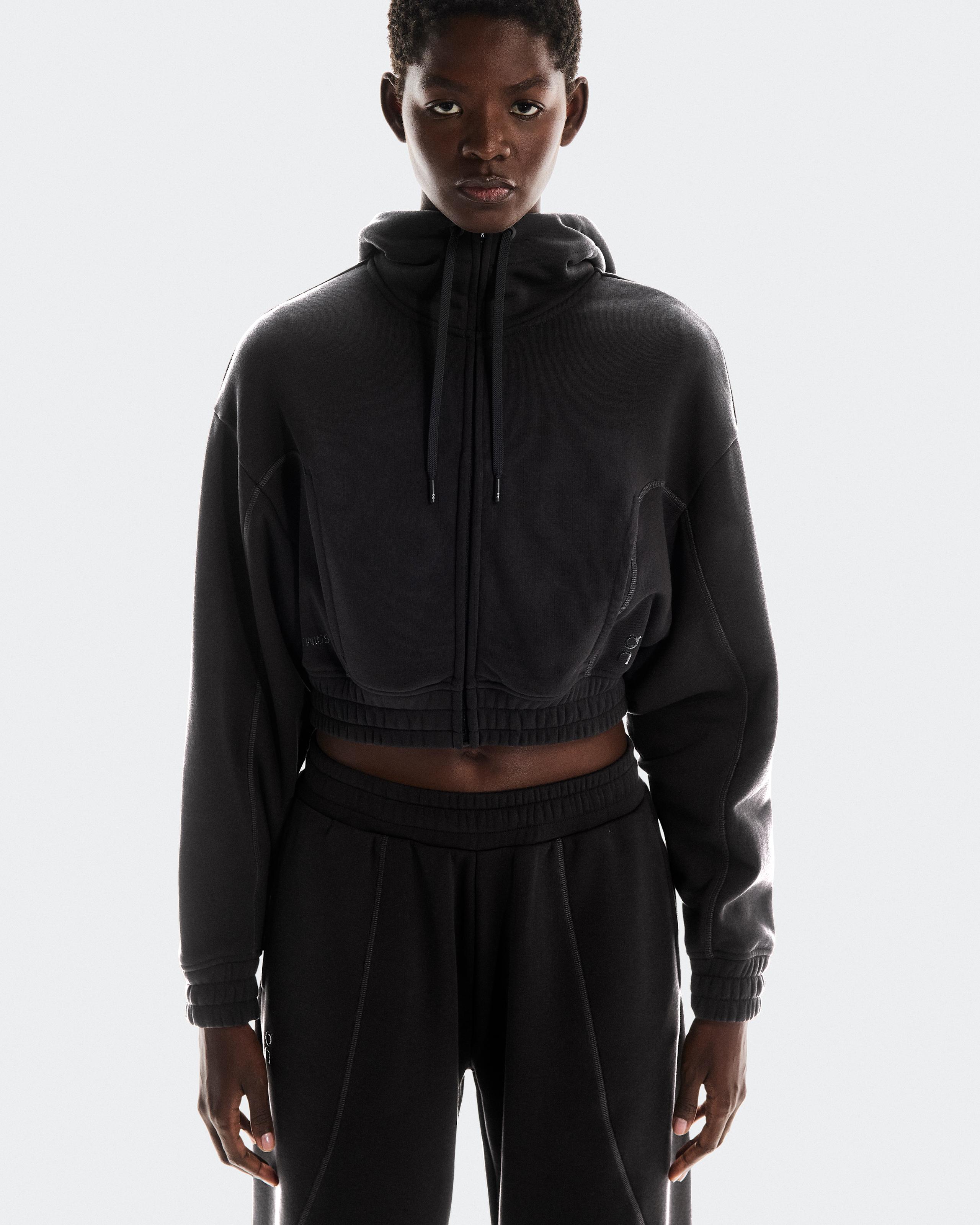 Женское худи On Club Cropped Hoodie FKA twigs, чёрное — фото 3