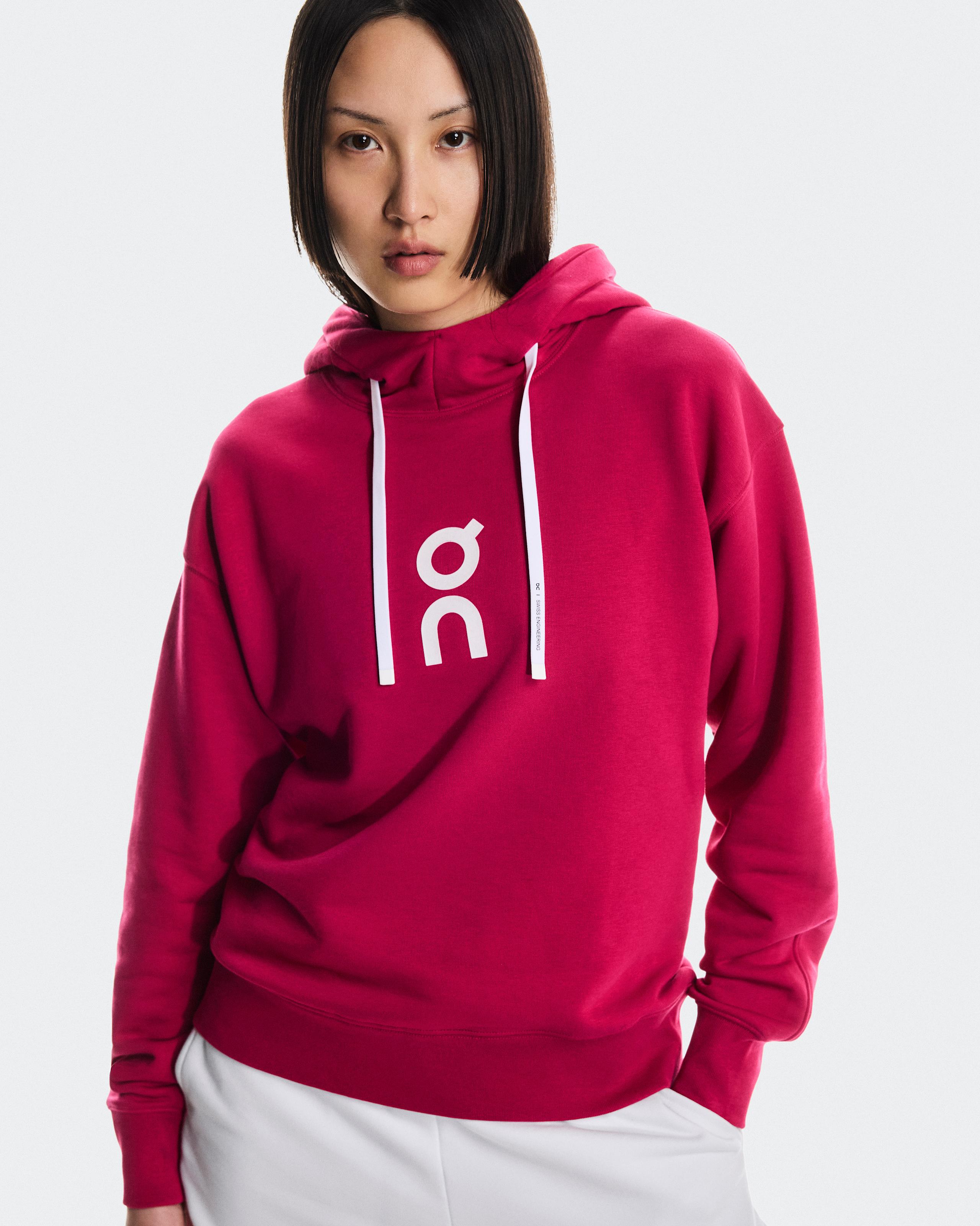Женская толстовка On Club Hoodie, ярко-коралловая — фото 3