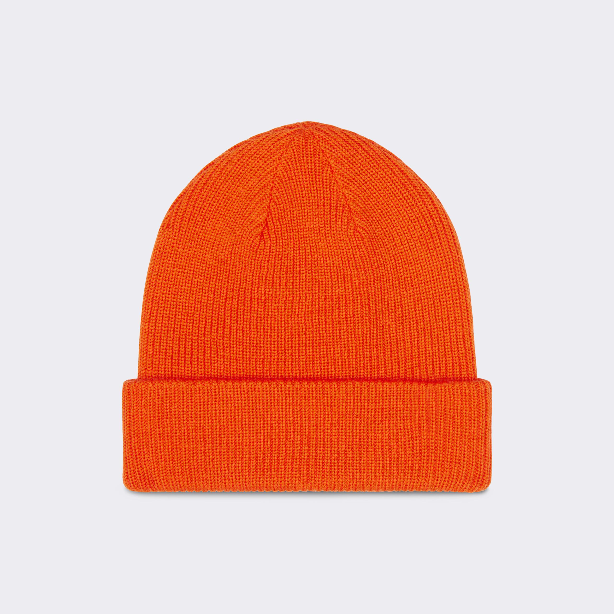 Детская шапка Merino Beanie Kids, огненно-оранжевая — фото 2