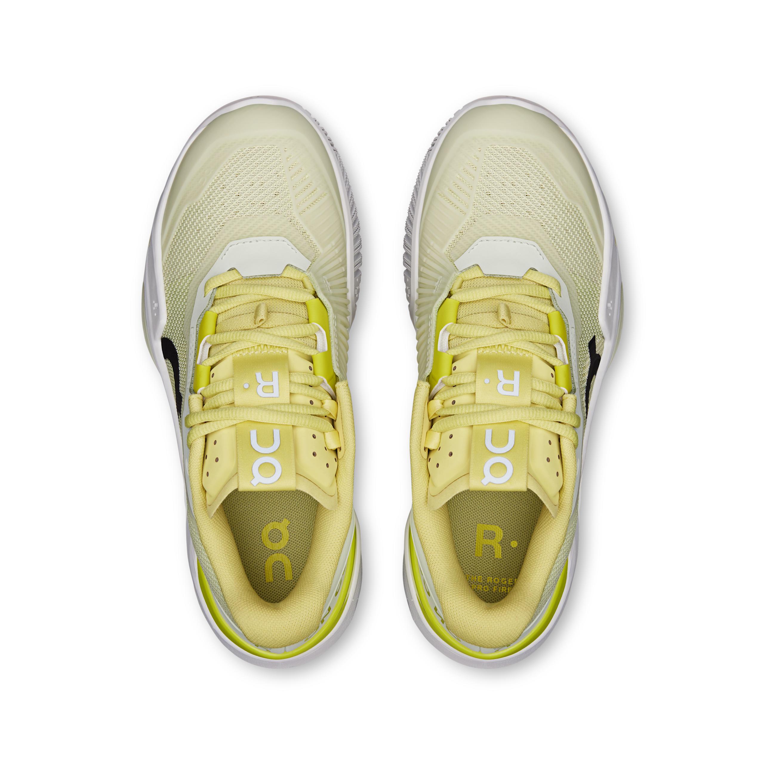 Женские кроссовки On THE ROGER Pro Fire, льняные / лаймовые — фото 2