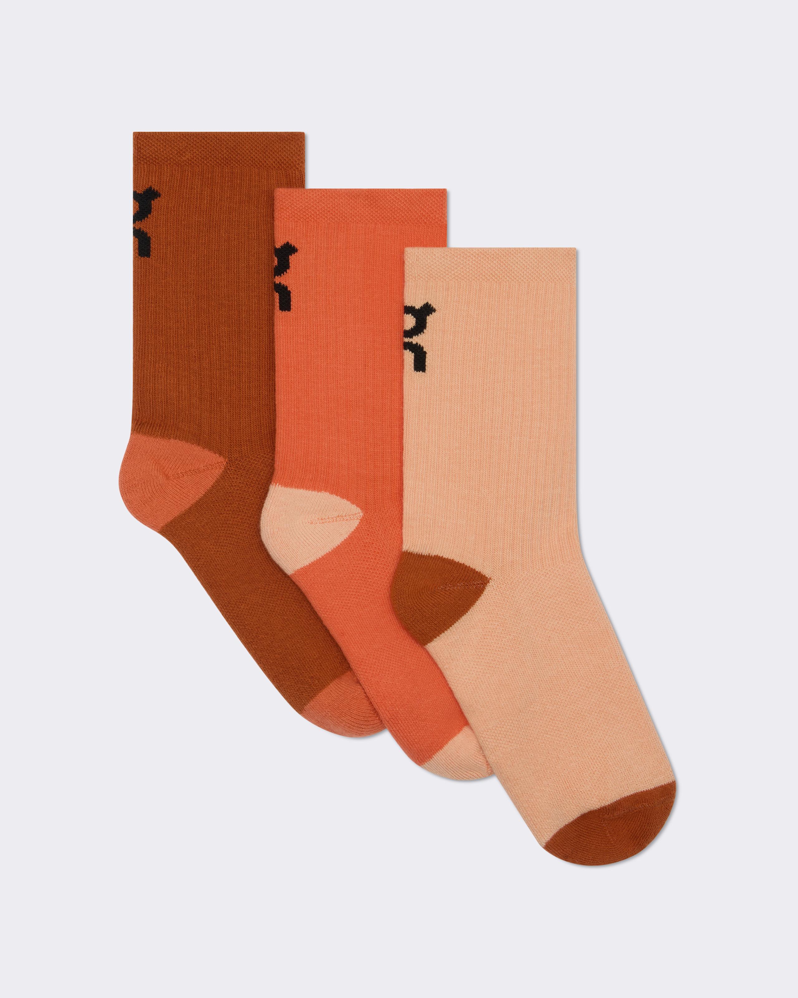 Детские носки Logo Sock High 3P Kids пламя/корица — фото 2