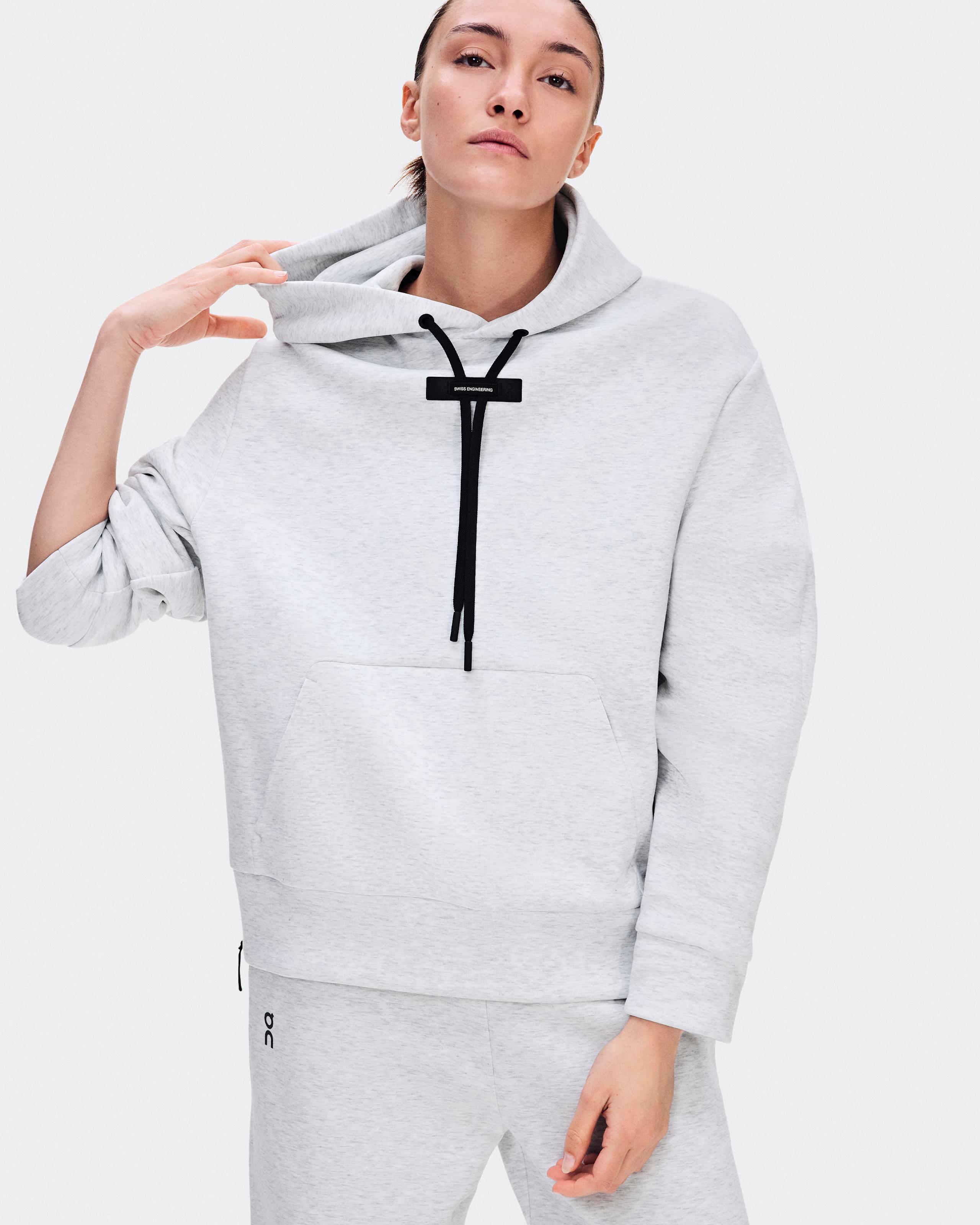 Худи On Focus Tech Hoodie женское, серо-коричневый (Crater) — фото 6