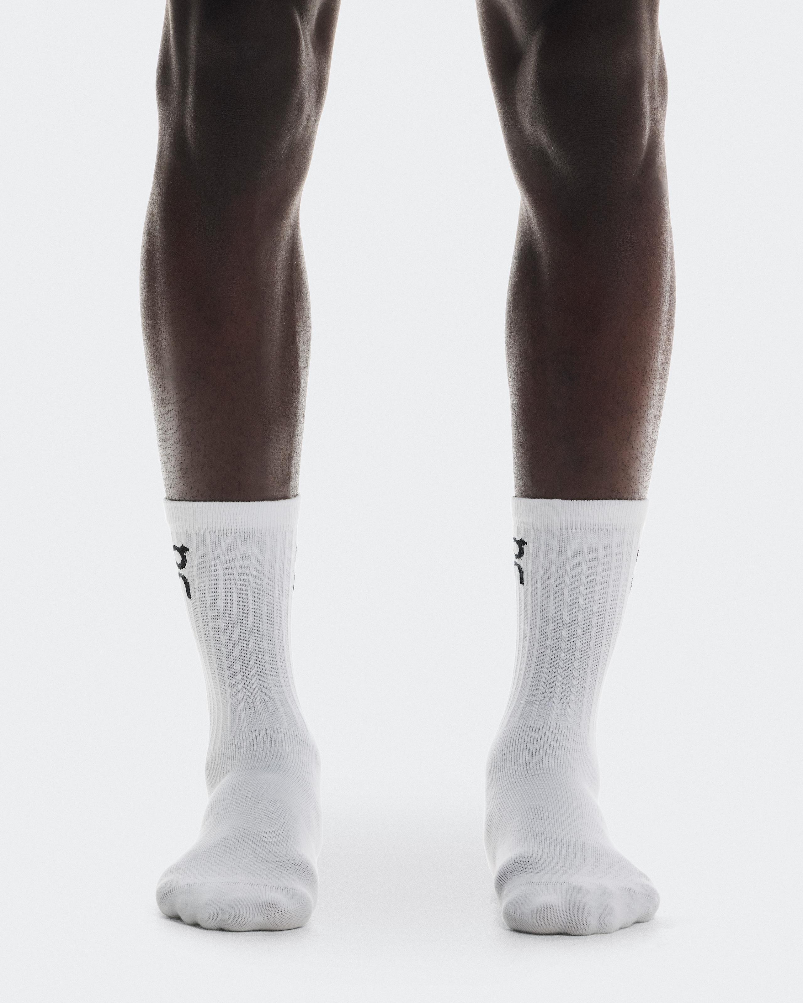 Logo Sock High 3P White